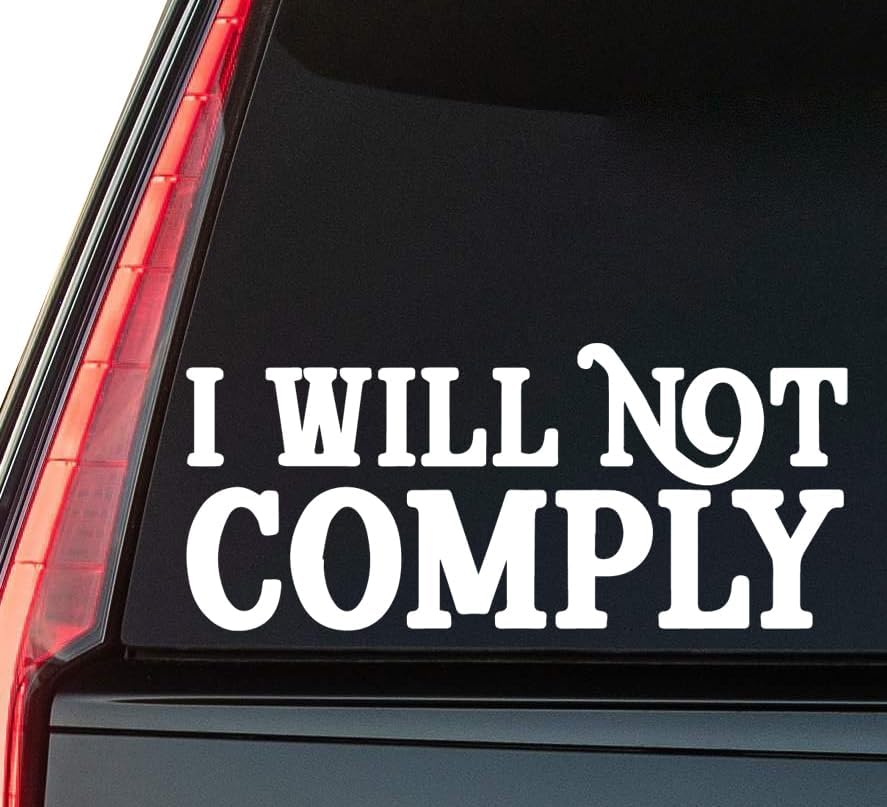 Comply Window Vinyl Decal Sticker 6" (White), Waterproof Vinyl Decals for Many Purpose Like Cars, Trucks, Laptops, Phones, Windows and More