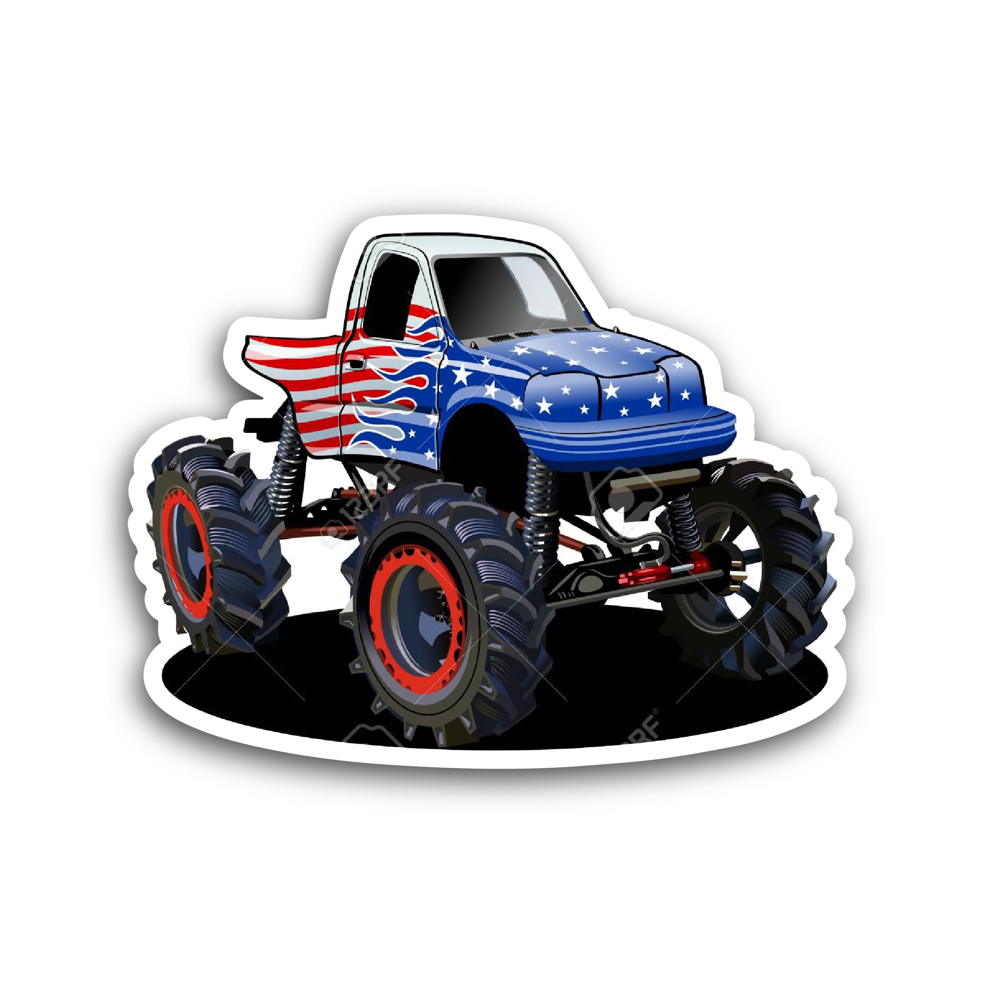 2 (Pieces) 3" and 5" Suchomimus Sticker, Waterproof Vinyl Decals for Many Purpose Like Cars, Trucks,