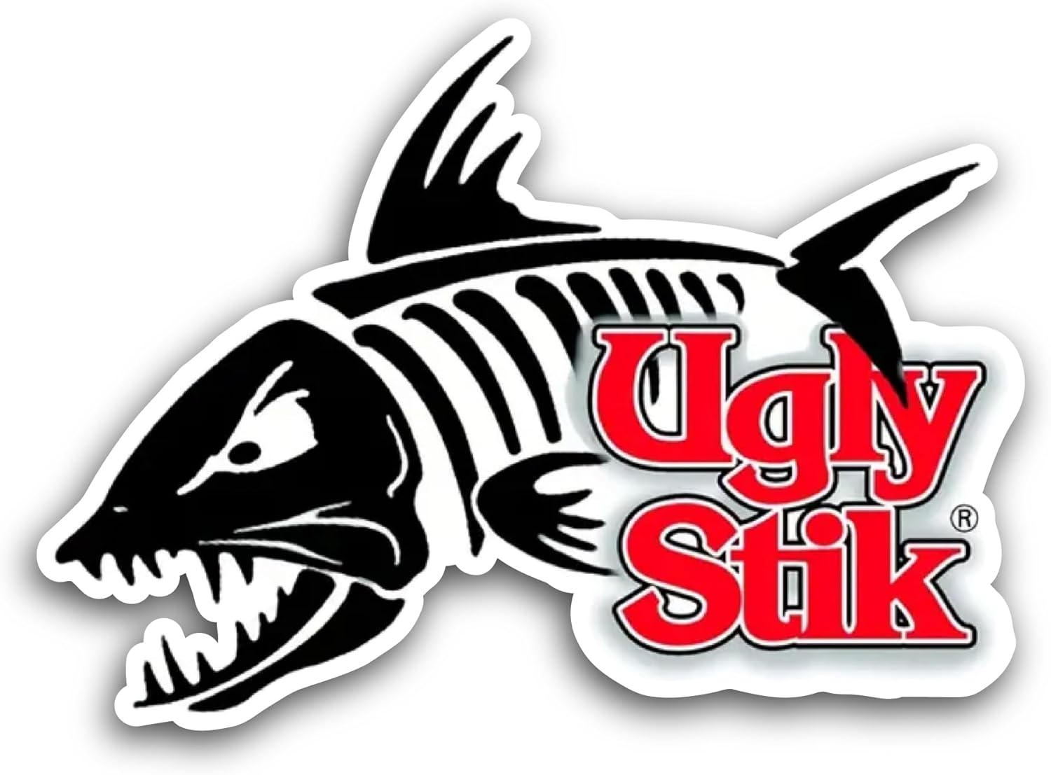 2 (Pieces) 3" and 5" Ugly Stick Sticker, Waterproof Vinyl Decals for Many Purpose Like Cars, Trucks, Laptops, Phones, Windows and More