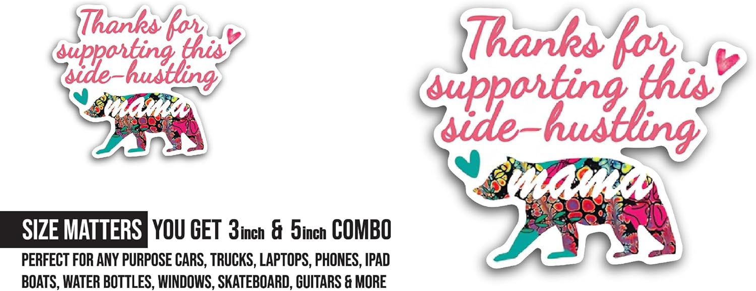 2 (Pieces) 3" and 5" It's More Than Just A Car Sticker, Waterproof Vinyl Decals for Many Purpose Like Cars, Trucks, Laptops, Phones, Windows and More