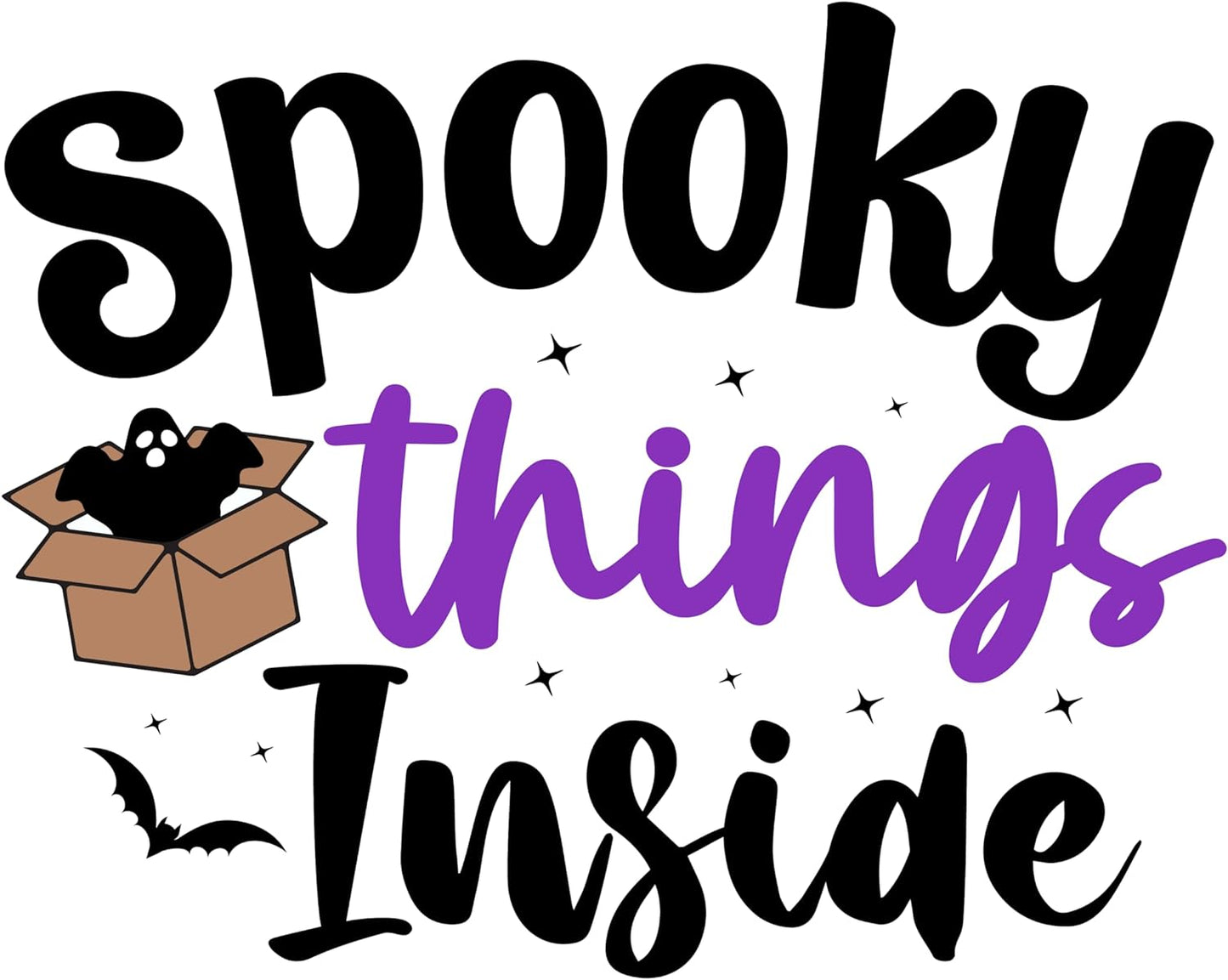 Inspirational Quote Spooky Things Inside, Pretty Sticker Motivational Sticker Vinyl Decal Motivation Stickers- 5" Vinyl Sticker Waterproof