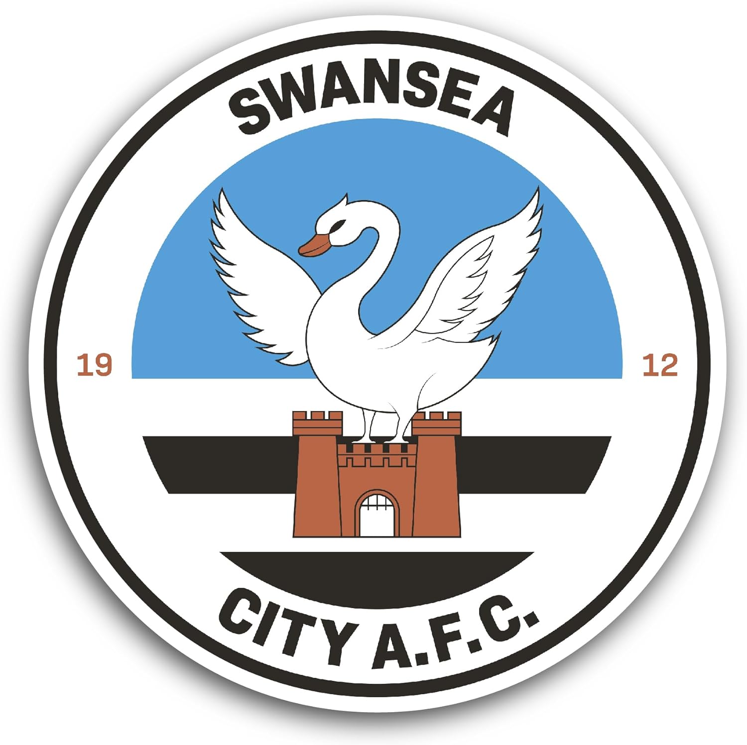 2 (Pieces) 3" and 5" Swans3a Sticker, Waterproof Vinyl Decals for Many Purpose Like Cars, Trucks, Laptops, Phones, Windows and More