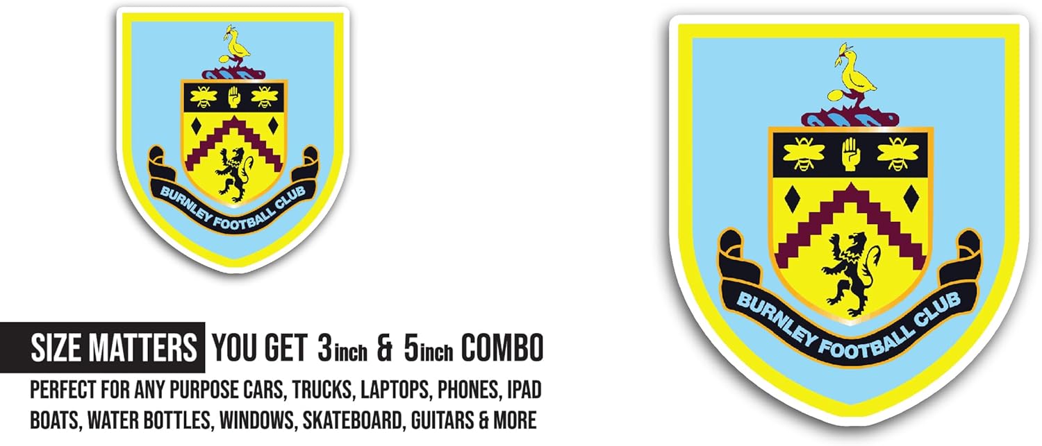2 (Pieces) 3" and 5" Burnl3y Sticker, Waterproof Vinyl Decals for Many Purpose Like Cars, Trucks, Laptops, Phones, Windows and More