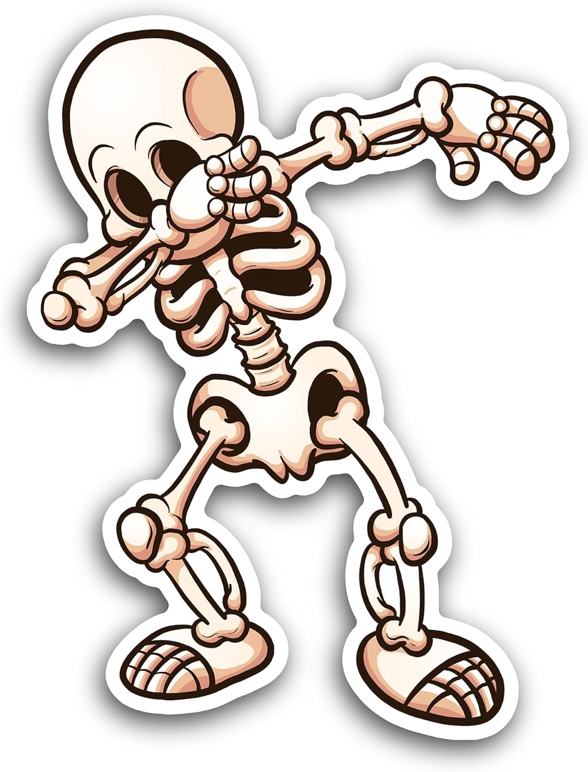 2 (Pieces) 3" and 5" Funny Skeleton Decals Sticker, Waterproof Vinyl Decals for Many Purpose Like Cars, Trucks, Laptops, Phones, Windows and More