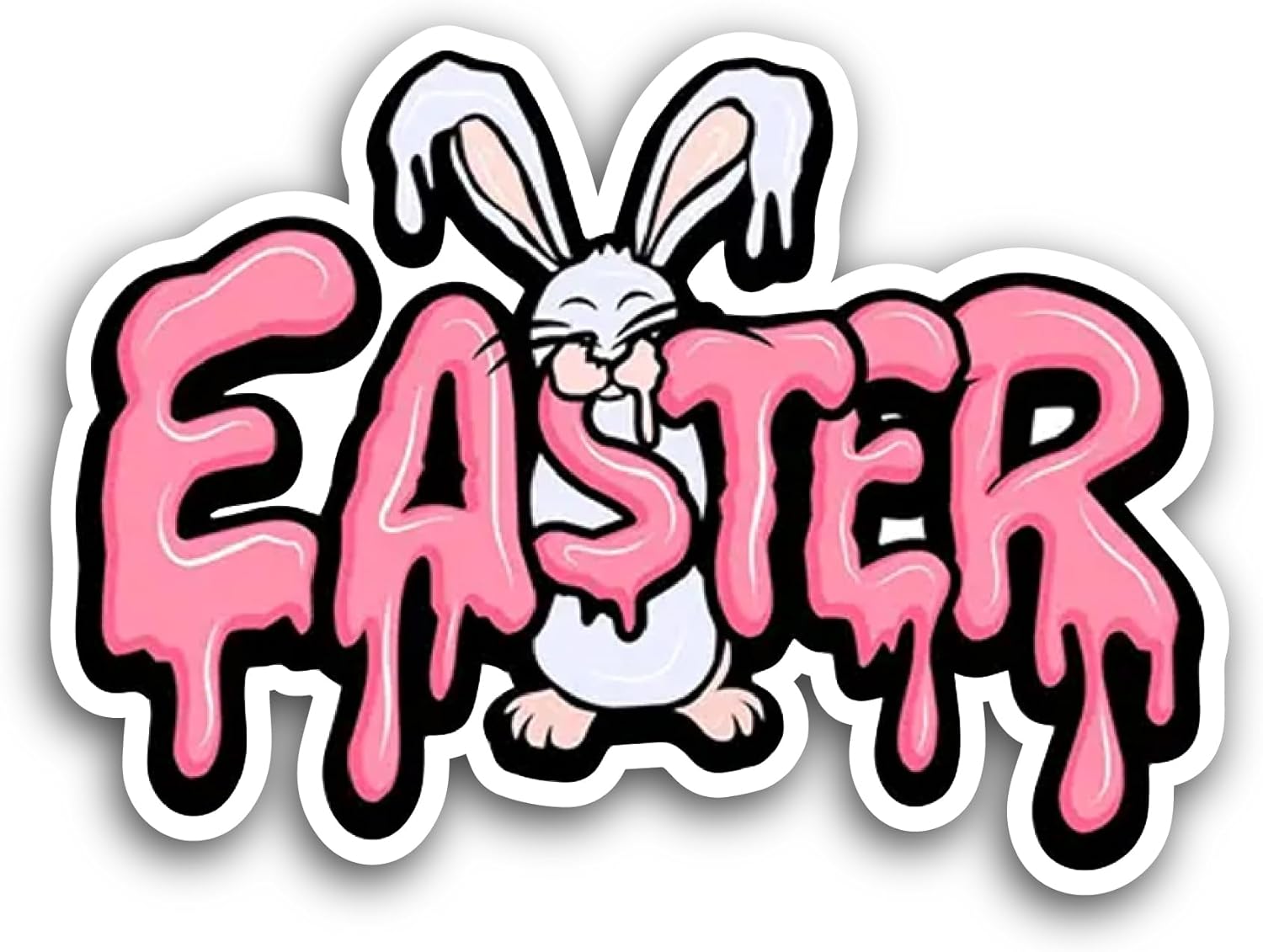 2 (Pieces) 3" and 5" Easter Sticker, Waterproof Vinyl Decals for Many Purpose Like Cars, Trucks, Laptops, Phones, Windows and More