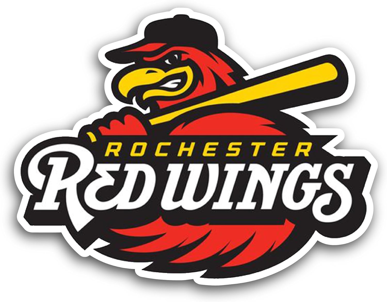 2 (Pieces) 3" and 5" R0chester Baseball Logo Decal Sticker, Waterproof Vinyl Decals for Many Purpose Like Cars, Trucks, Laptops, Phones, Windows and More