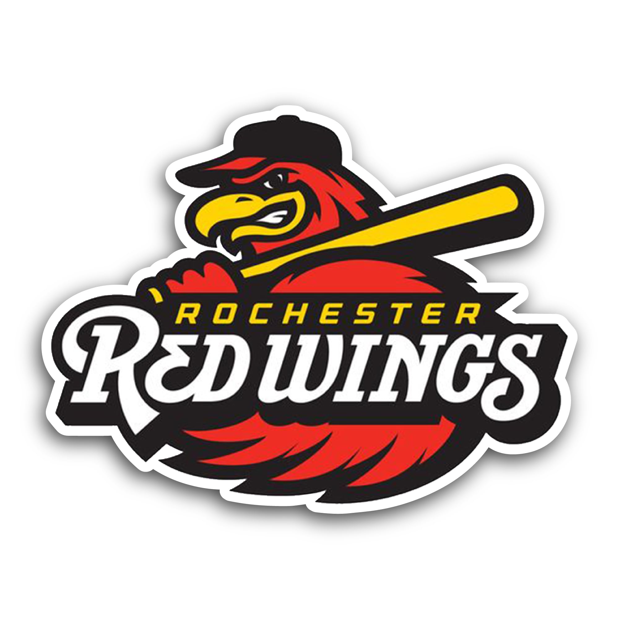 2 (Pieces) 3" and 5" R0chester Baseball Logo Decal Sticker, Waterproof Vinyl Decals for Many Purpose