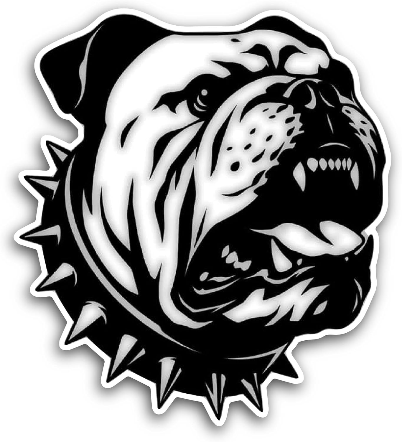 2 (Pieces) 3" and 5" Bull Dog Sticker, Waterproof Vinyl Decals for Many Purpose Like Cars, Trucks, Laptops, Phones, Windows and More