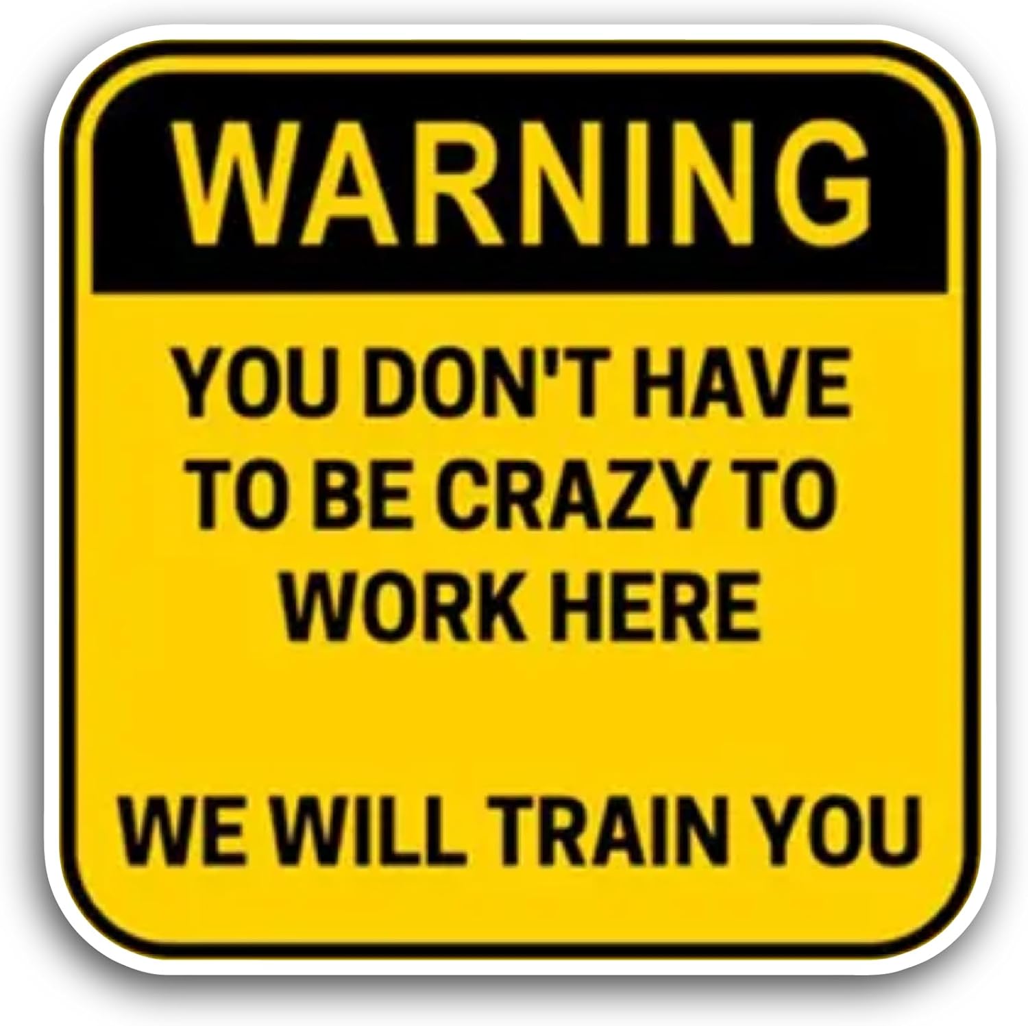 2 (Pieces) 3" and 5" Funny Warning Sticker, Waterproof Vinyl Decals for Many Purpose Like Cars, Trucks, Laptops, Phones, Windows and More