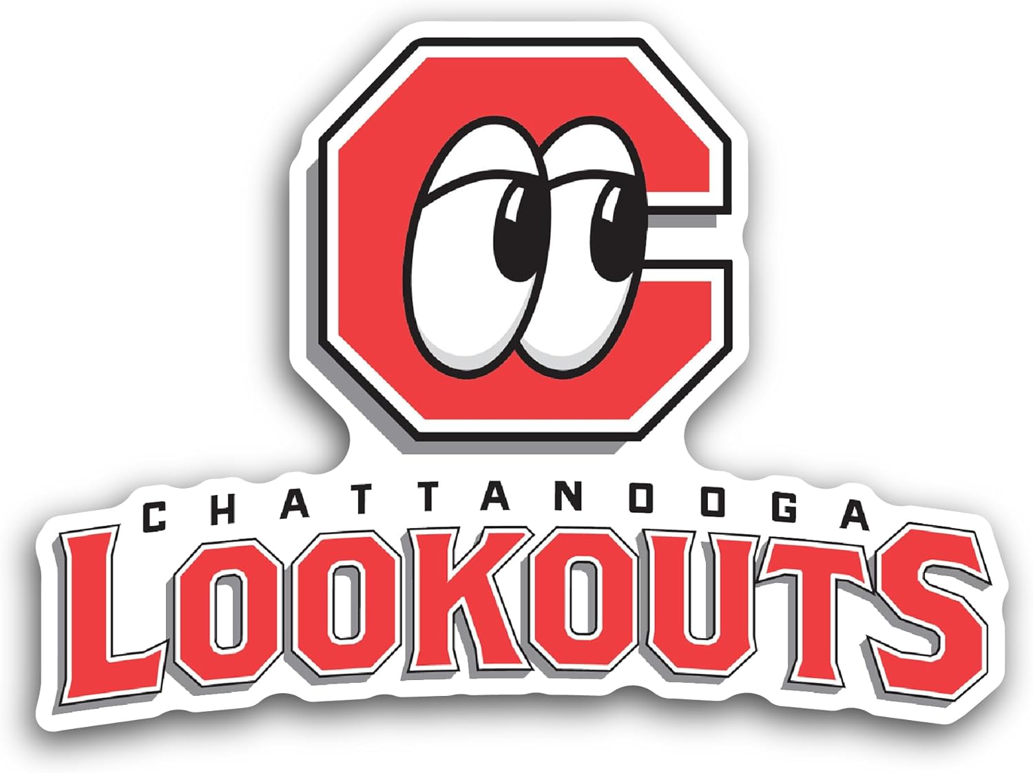 2 (Pieces) 3" and 5" Chattan00ga Lookouts Sticker, Waterproof Vinyl Decals for Many Purpose Like Cars, Trucks, Laptops, Phones, Windows and More