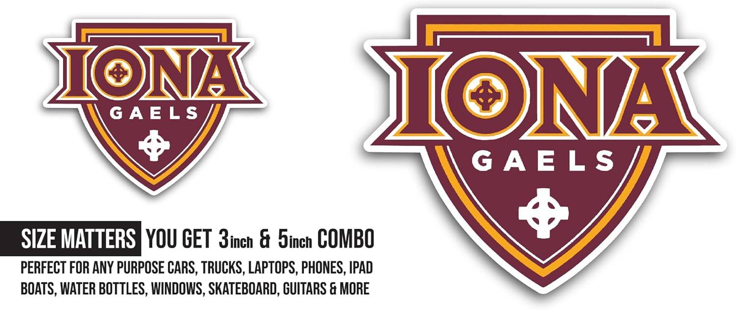 2 (Pieces) 3" and 5" L0na College Sticker, Waterproof Vinyl Decals for Many Purpose Like Cars, Trucks, Laptops, Phones, Windows and More