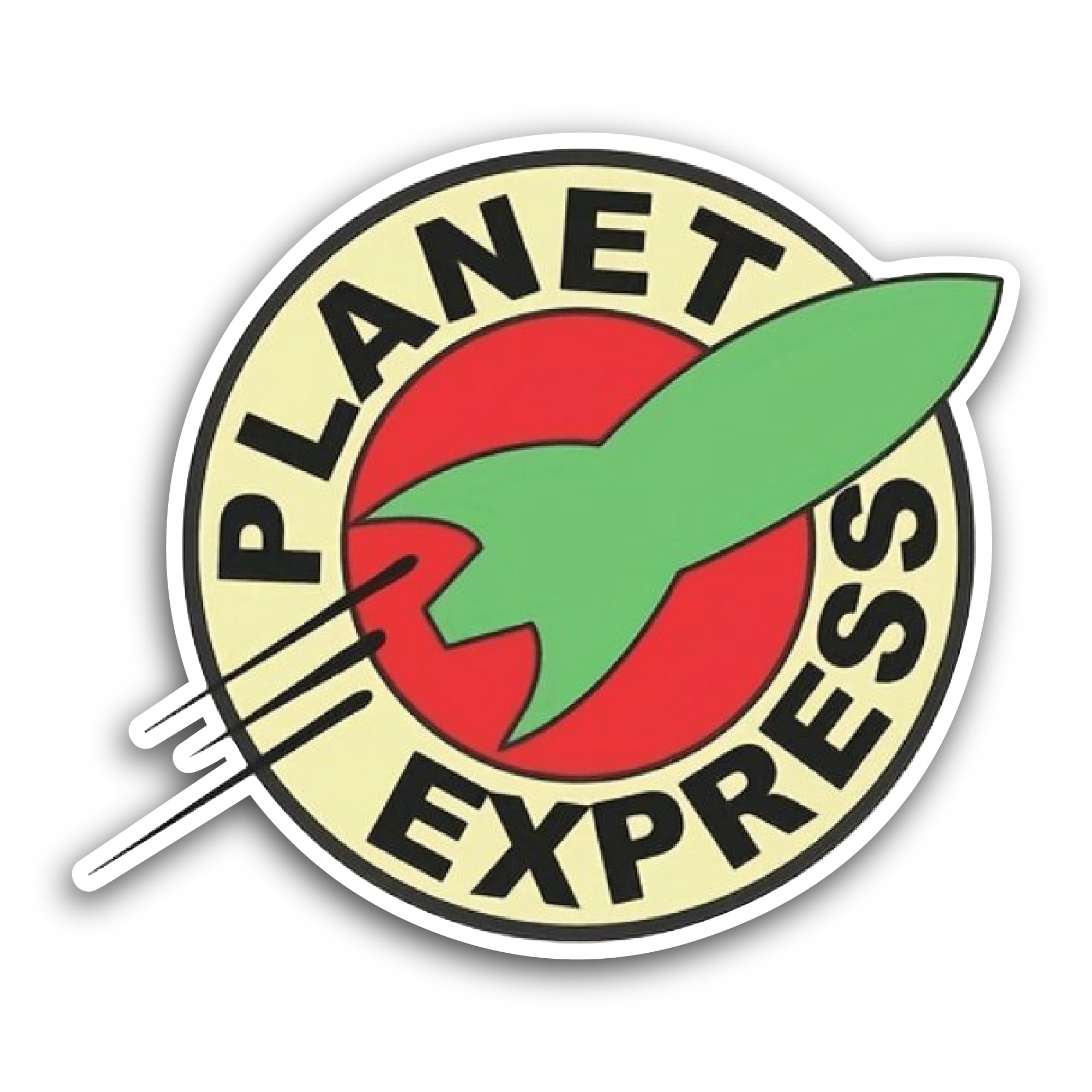 2 (Pieces) 3" and 5" Planet Express Sticker, Waterproof Vinyl Decals for Many Purpose Like Cars, Tru