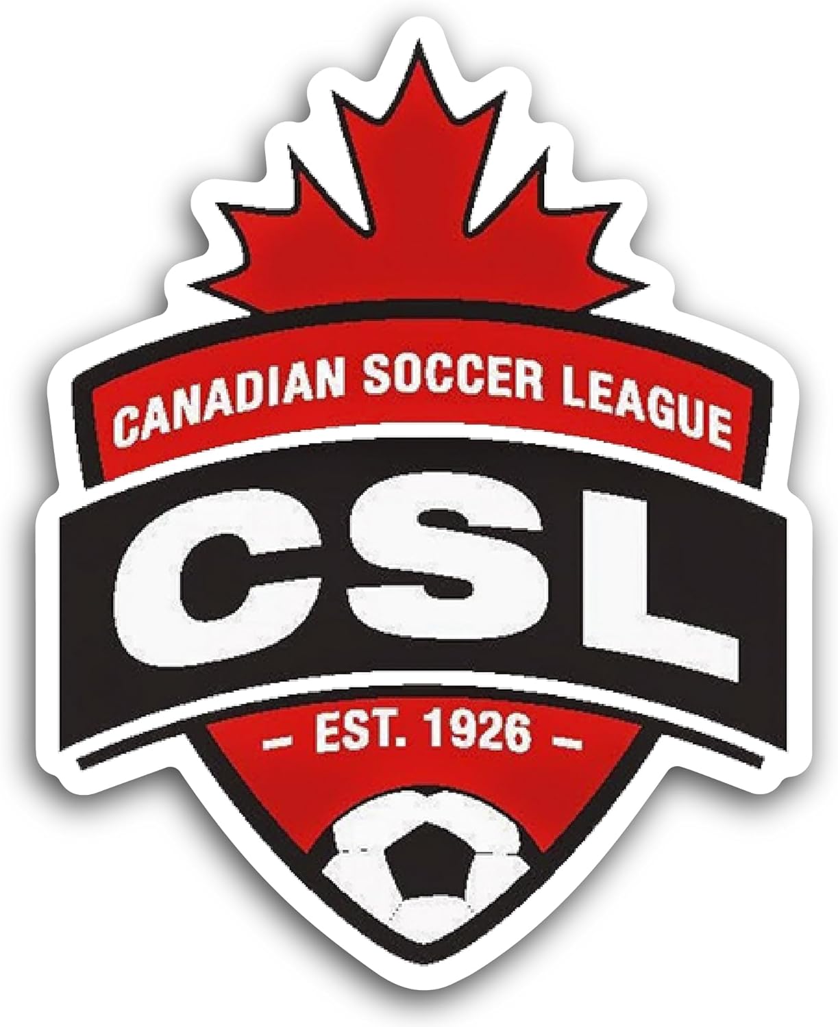 2 (Pieces) 3" and 5" Canadian S0ccer League Sticker, Waterproof Vinyl Decals for Many Purpose Like Cars, Trucks, Laptops, Phones, Windows and More