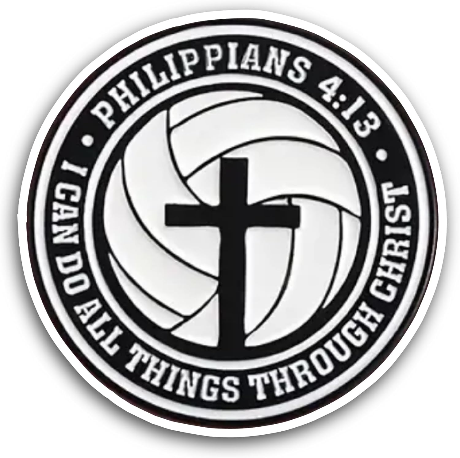 2 (Pieces) 3" and 5" I Can Do All Things Sticker, Waterproof Vinyl Decals for Many Purpose Like Cars, Trucks, Laptops, Phones, Windows and More