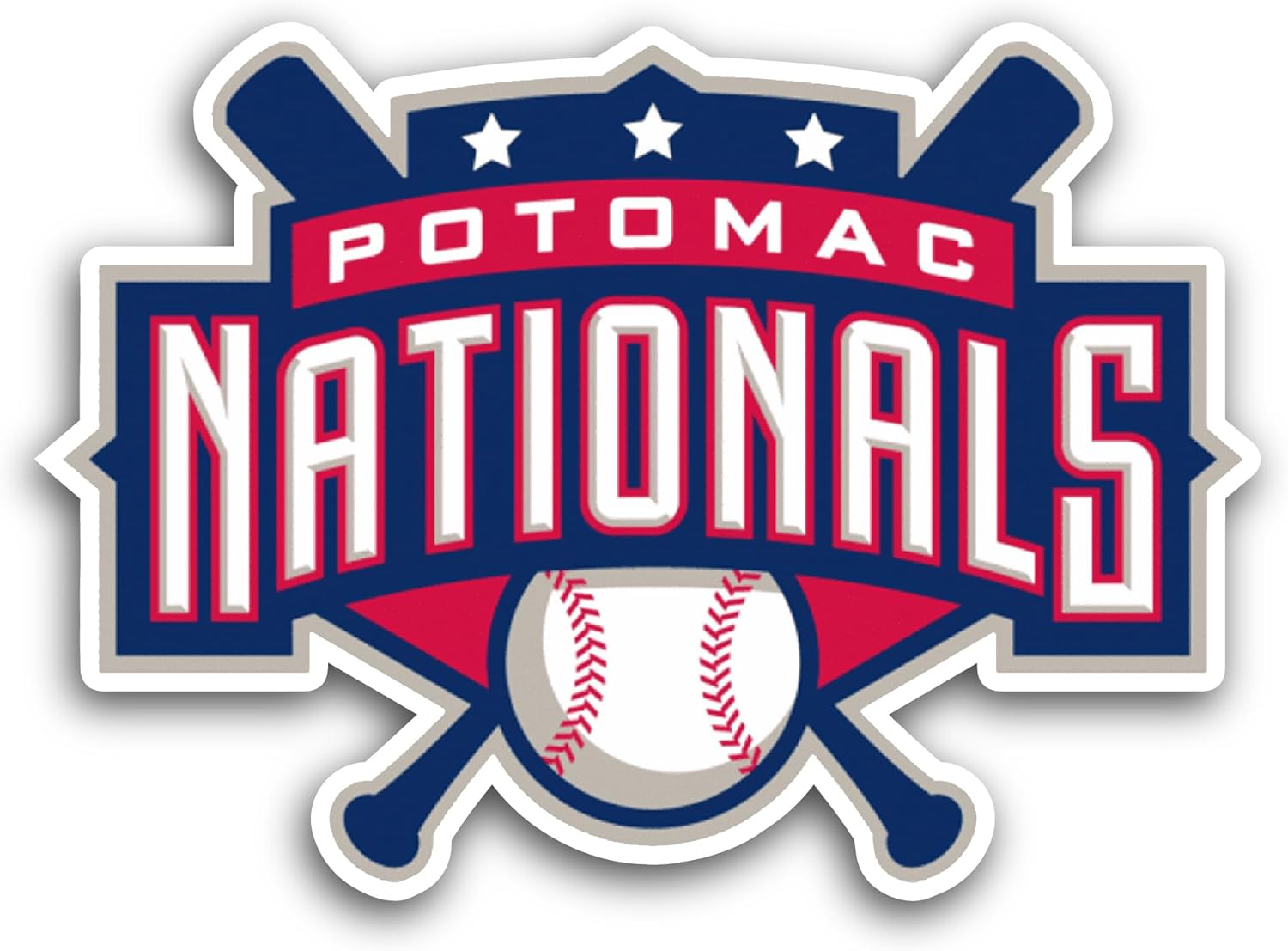 2 (Pieces) 3" and 5" Pot0mac Nati0nals Logo Decal Sticker, Waterproof Vinyl Decals for Many Purpose Like Cars, Trucks, Laptops, Phones, Windows and More