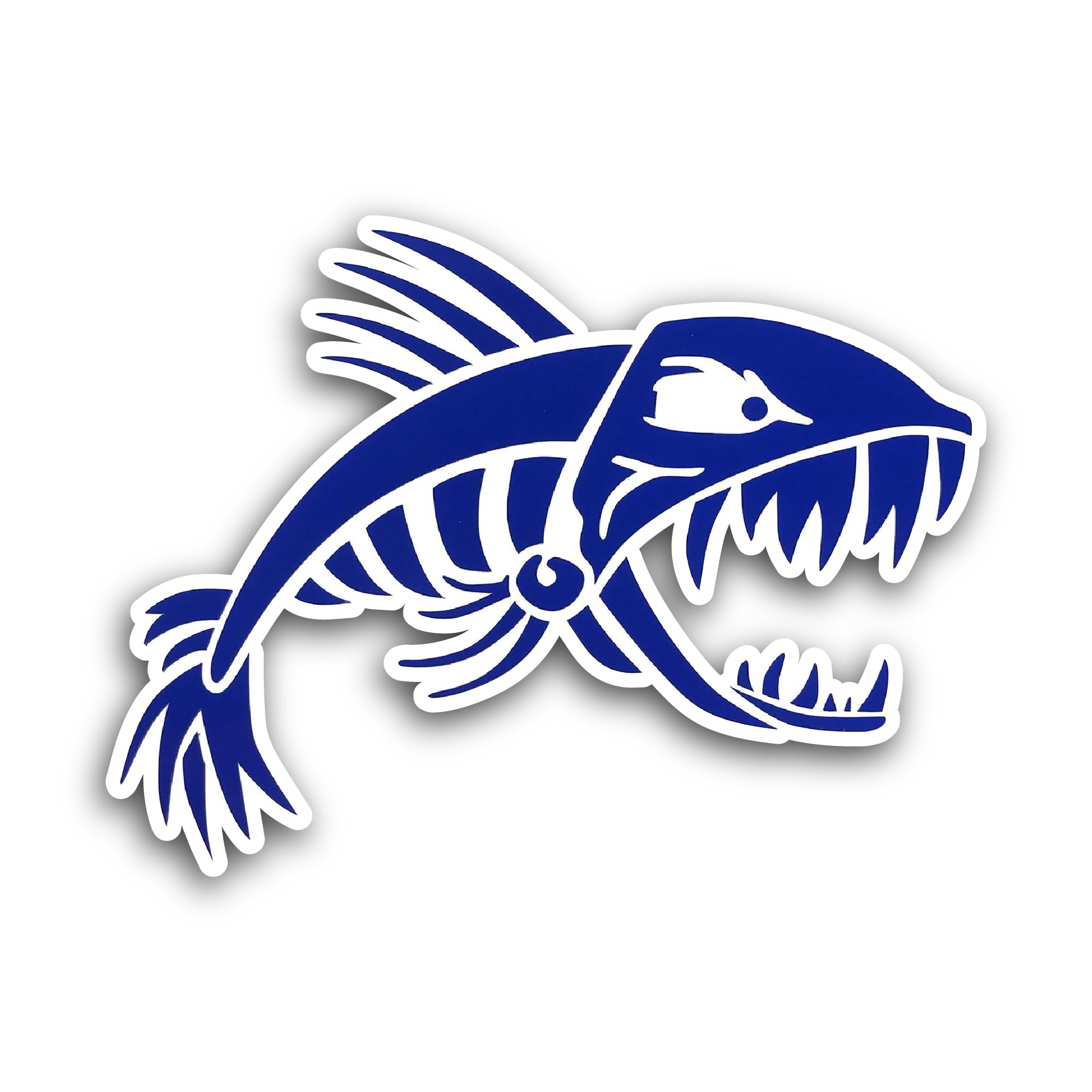 2 (Pieces) 3" and 5" Skeleton Fish Sticker, Waterproof Vinyl Decals for Many Purpose Like Cars, Truc
