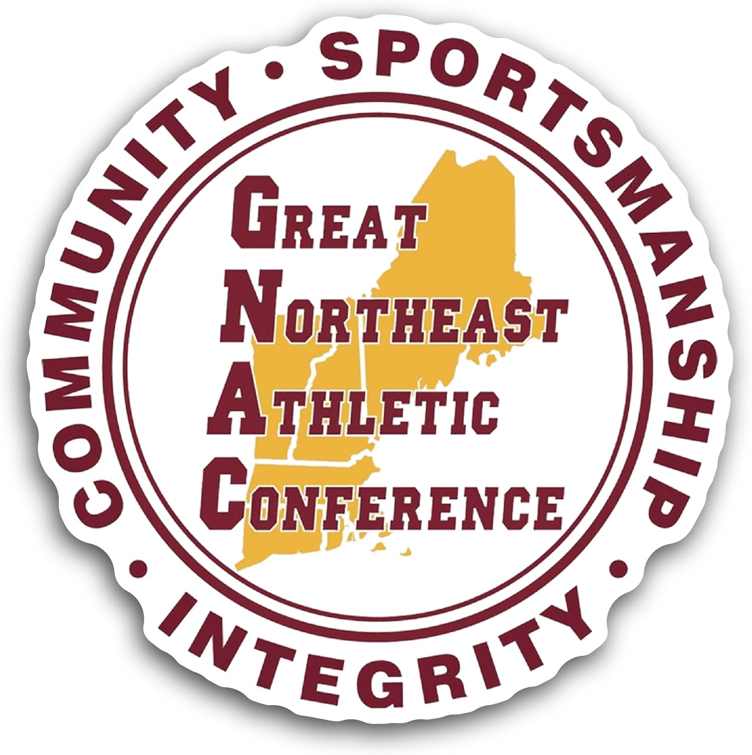 2 (Pieces) 3" and 5" Great N0rtheast Athletic Conference Sticker, Waterproof Vinyl Decals for Many Purpose Like Cars, Trucks, Laptops, Phones, Windows and More