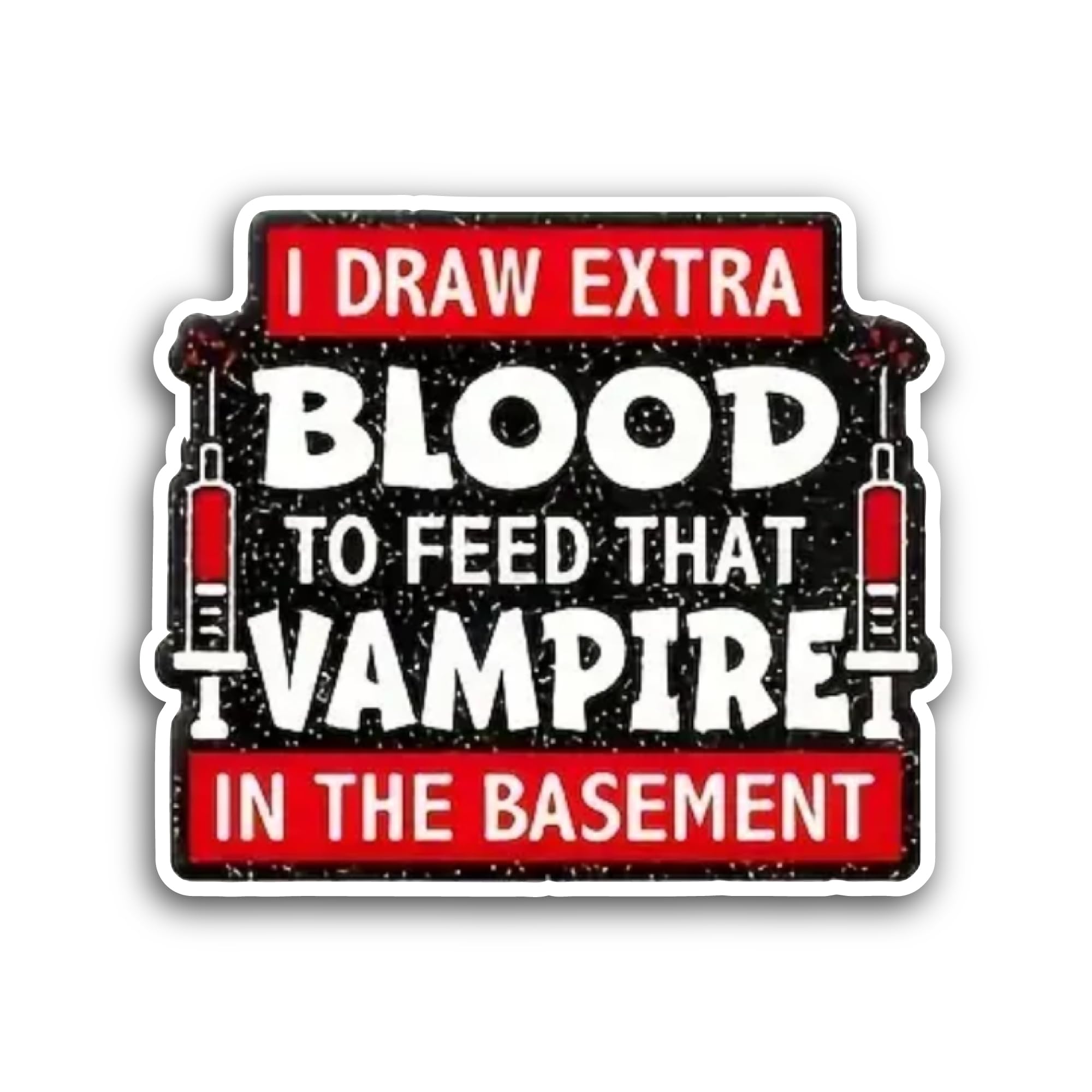 2 (Pieces) 3" and 5" I Draw Extra Blood Sticker, Waterproof Vinyl Decals for Many Purpose Like Cars,