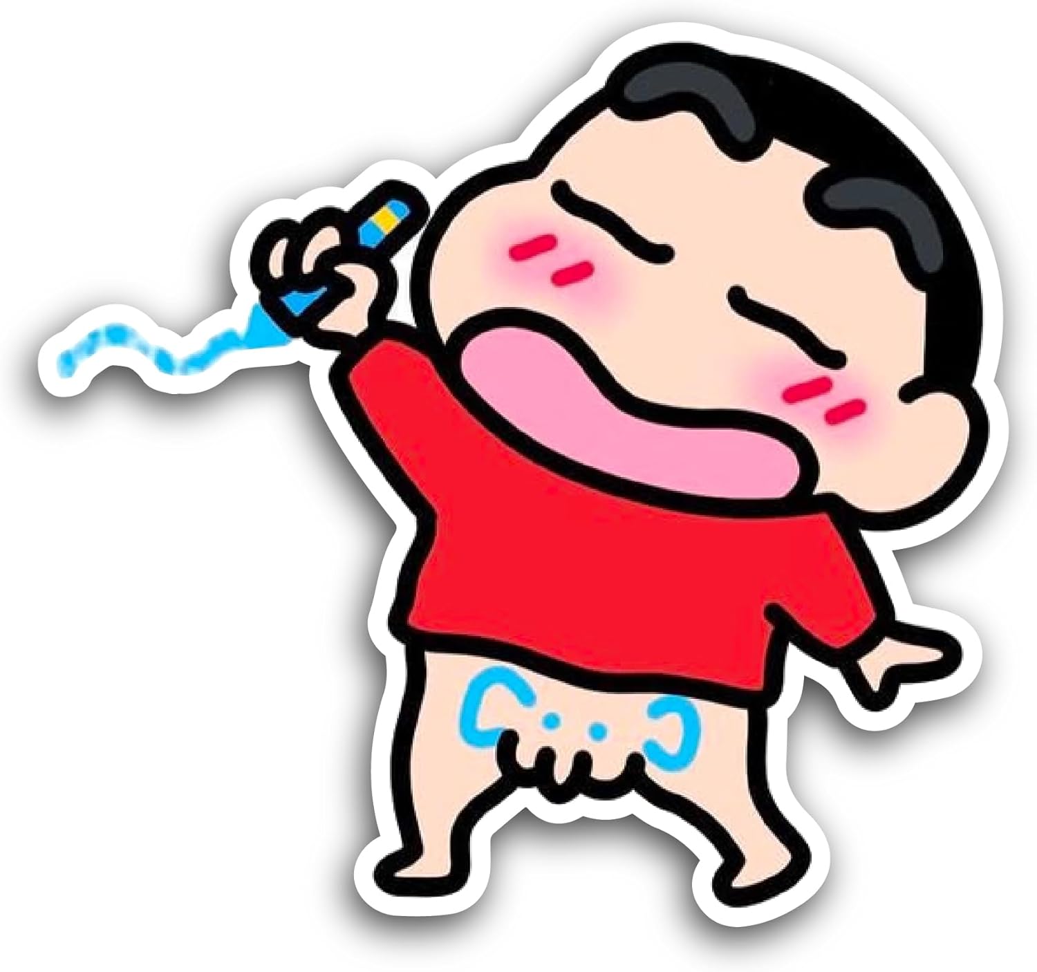 2 (Pieces) 3" and 5" Shinch@n Sticker, Waterproof Vinyl Decals for Many Purpose Like Cars, Trucks, Laptops, Phones, Windows and More