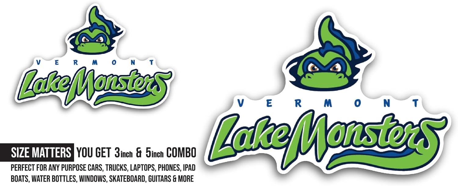2 (Pieces) 3" and 5" L3ke M0nsters Logo Sticker, Waterproof Vinyl Decals for Many Purpose Like Cars, Trucks, Laptops, Phones, Windows and More