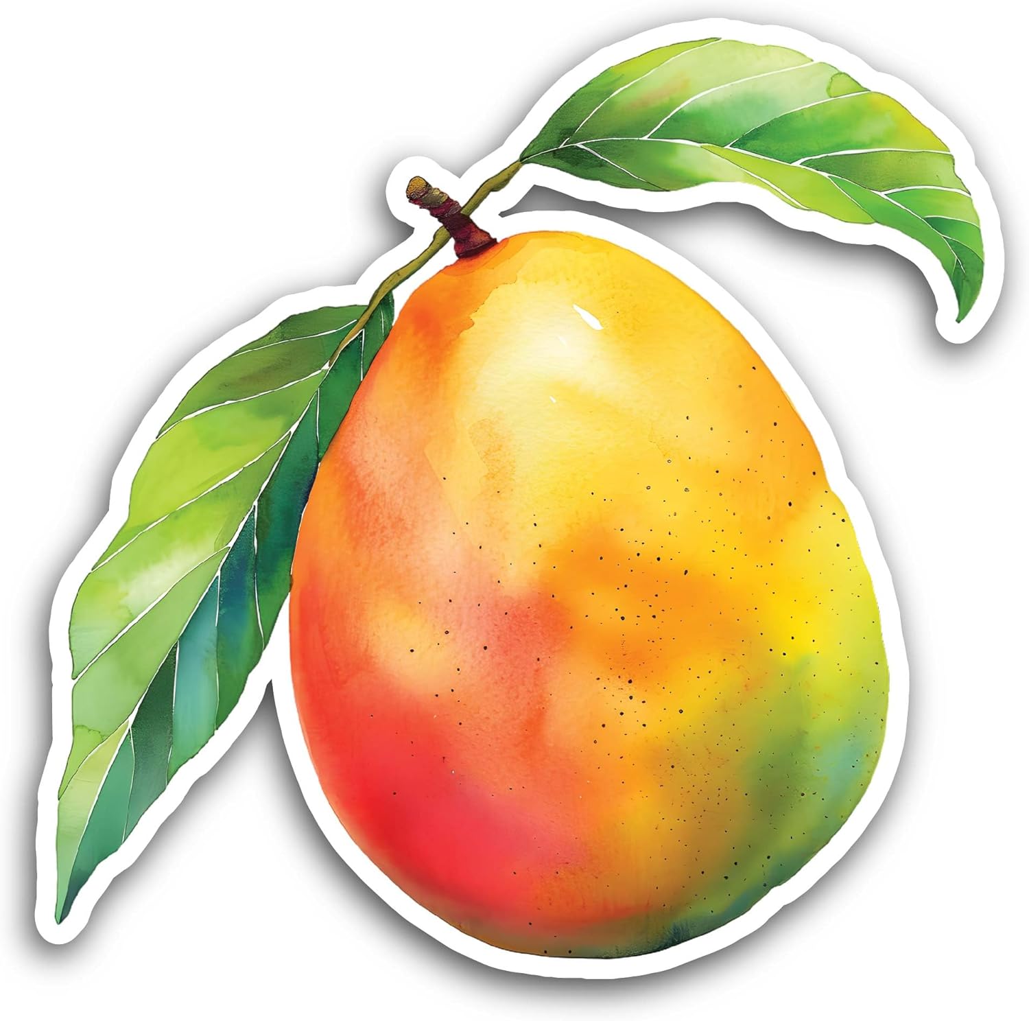2 (Pieces) 3" and 5" Mango Sticker, Waterproof Vinyl Decals for Many Purpose Like Cars, Trucks, Laptops, Phones, Windows and More