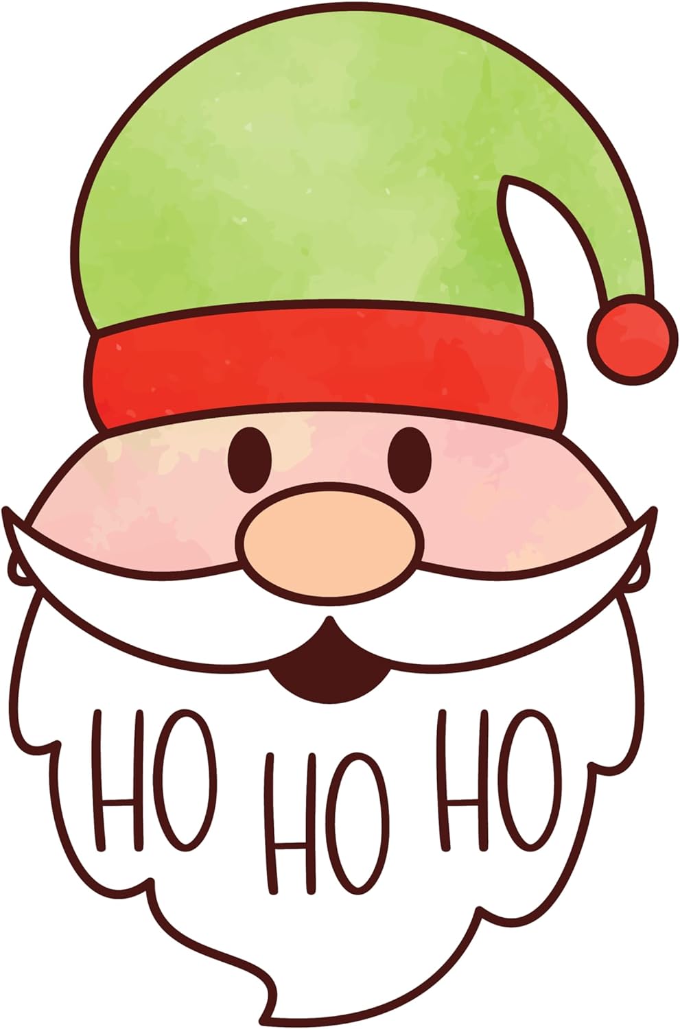 Inspirational Quote Ho Ho Ho Green Hat Motivational Sticker Vinyl Decal Motivation Stickers- 5" Vinyl Sticker Waterproof