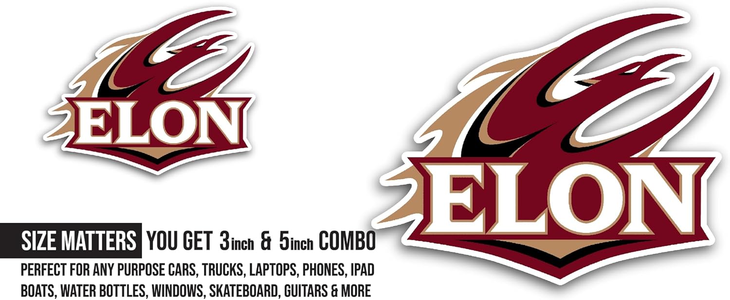 2 (Pieces) 3" and 5" Elon Ph0enix Sticker, Waterproof Vinyl Decals for Many Purpose Like Cars, Trucks, Laptops, Phones, Windows and More