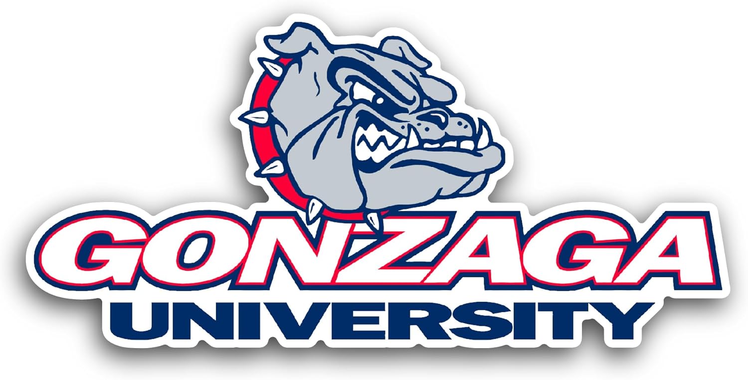 2 (Pieces) 3" and 5" G0nzaga University Sticker, Waterproof Vinyl Decals for Many Purpose Like Cars, Trucks, Laptops, Phones, Windows and More
