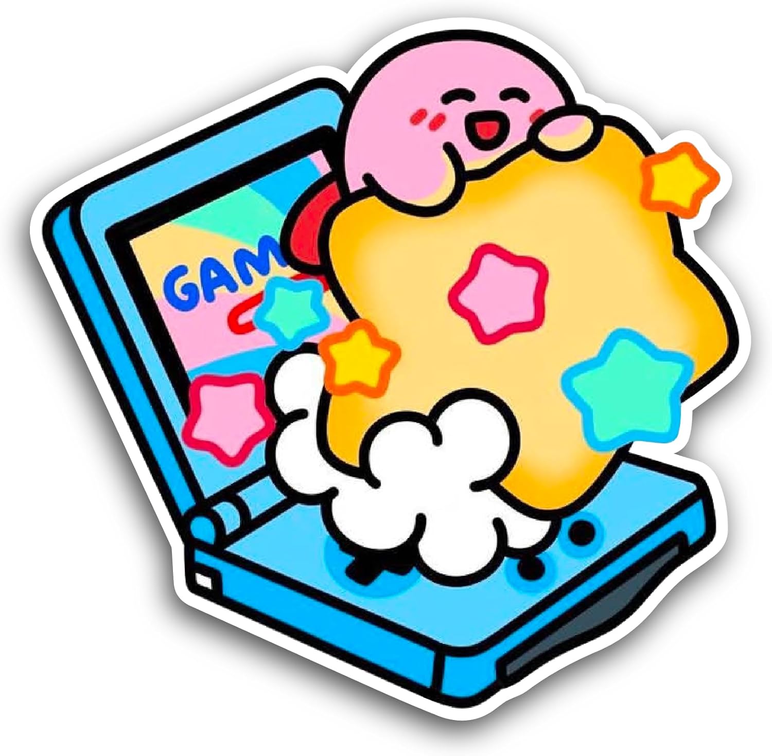 2 (Pieces) 3" and 5" Cute Cartoon Sticker, Waterproof Vinyl Decals for Many Purpose Like Cars, Trucks, Laptops, Phones, Windows and More
