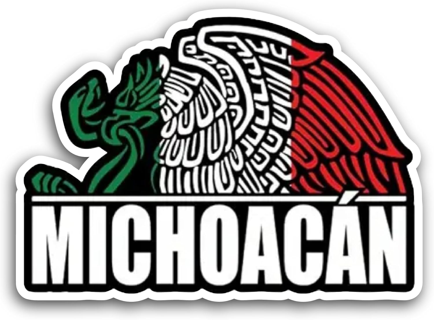 2 (Pieces) 3" and 5" Mich0acan Sticker, Waterproof Vinyl Decals for Many Purpose Like Cars, Trucks, Laptops, Phones, Windows and More