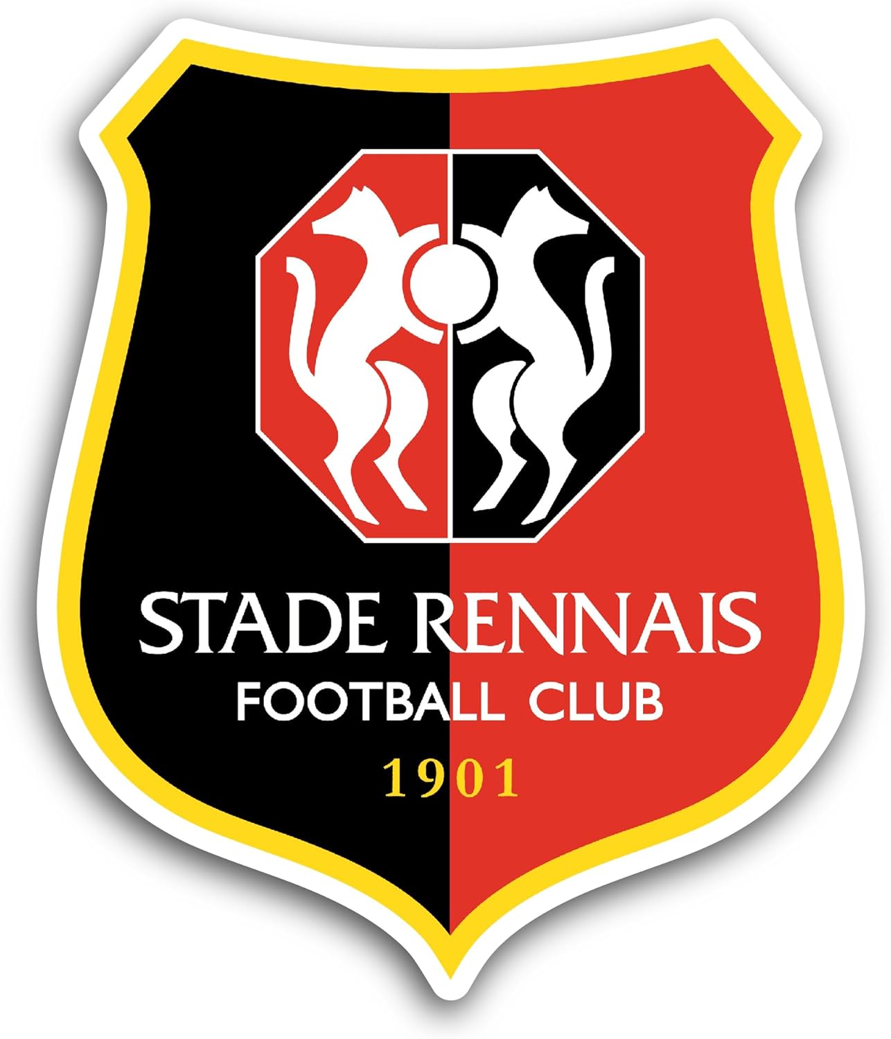 2 (Pieces) 3" and 5" St@de Rennais Sticker, Waterproof Vinyl Decals for Many Purpose Like Cars, Trucks, Laptops, Phones, Windows and More