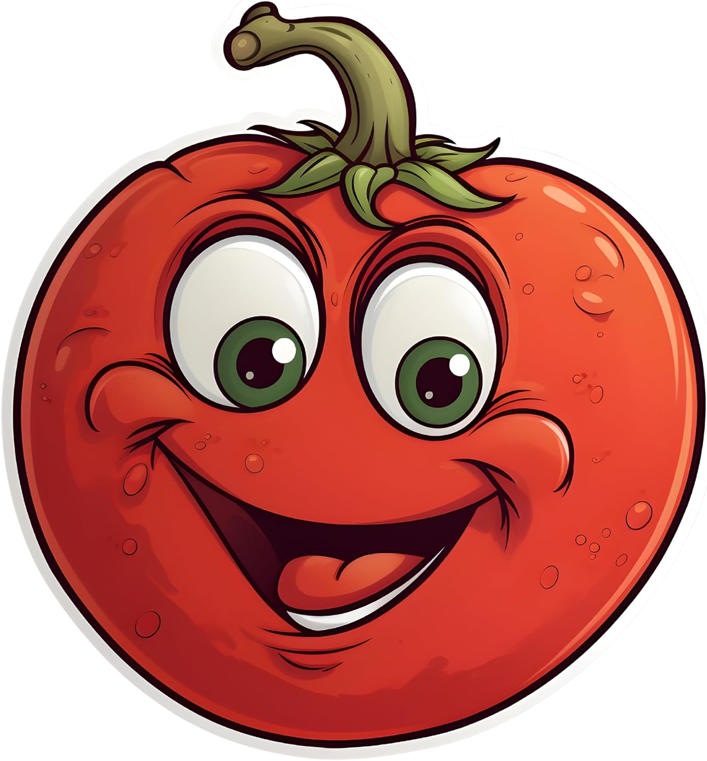 Inspirational Quote Smiling Tomato Cartoon Motivational Sticker Vinyl Decal Motivation Stickers- 5" Vinyl Sticker Waterproof