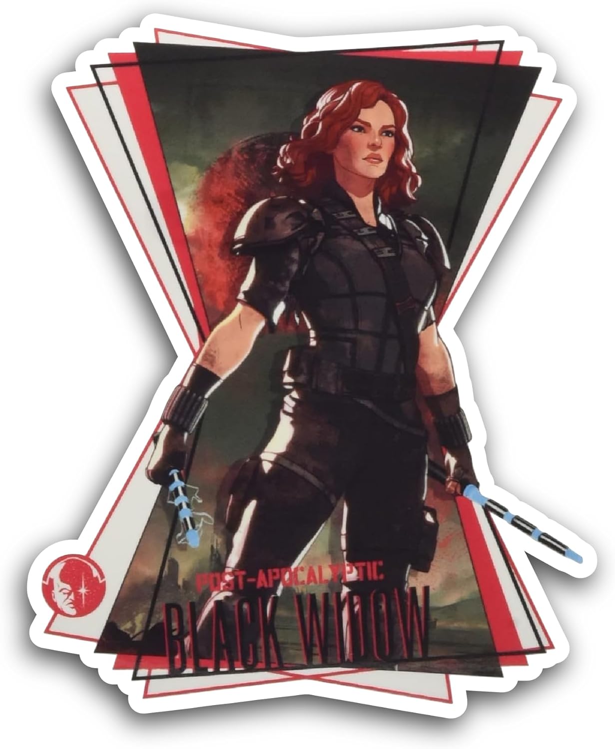 2 (Pieces) 3" and 5" Women Hero with Black Outfit Sticker, Waterproof Vinyl Decals for Many Purpose Like Cars, Trucks, Laptops, Phones, Windows and More