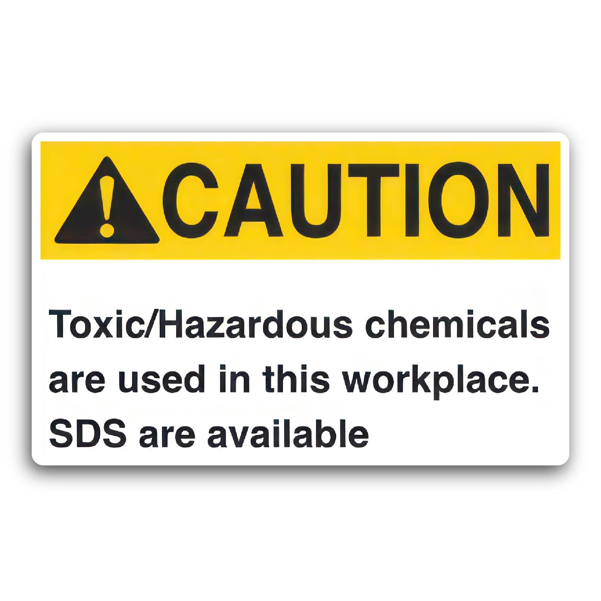 2 (Pieces) 3" and 5" Caution Toxic Hazardous Chemicals Sticker, Waterproof Vinyl Decals for Many Pur