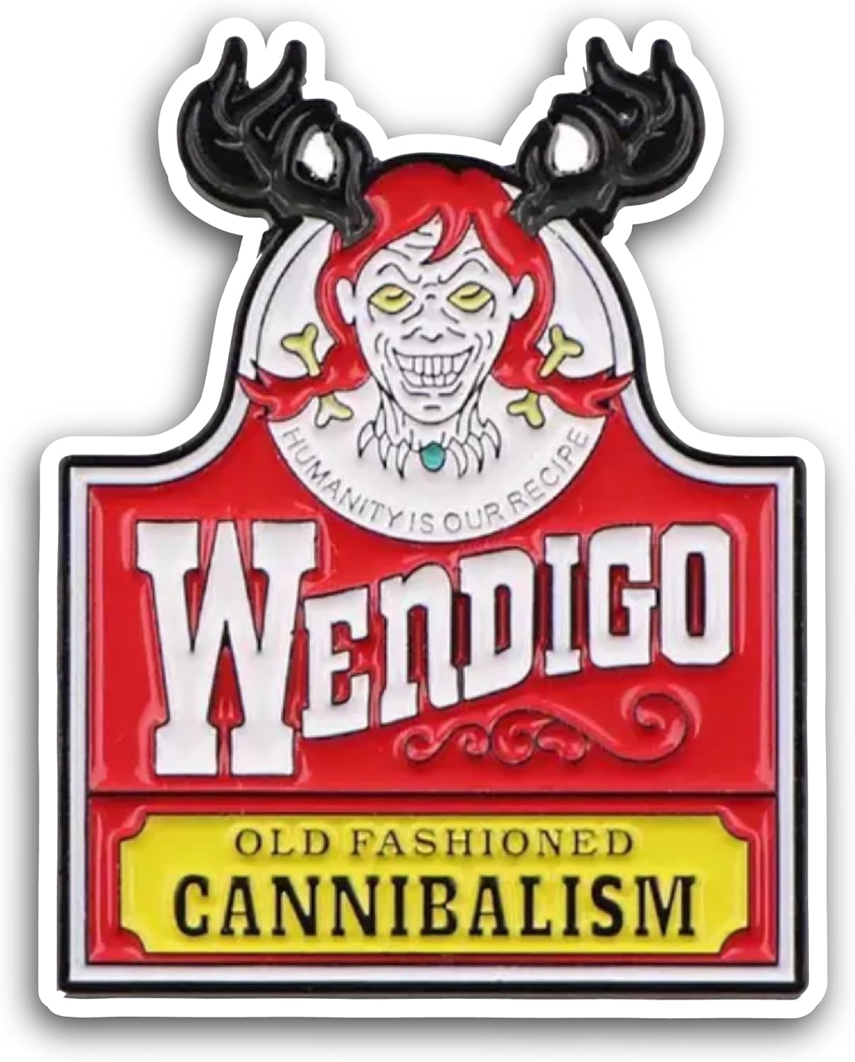 2 (Pieces) 3" and 5" Wendigo Sticker, Waterproof Vinyl Decals for Many Purpose Like Cars, Trucks, Laptops, Phones, Windows and More