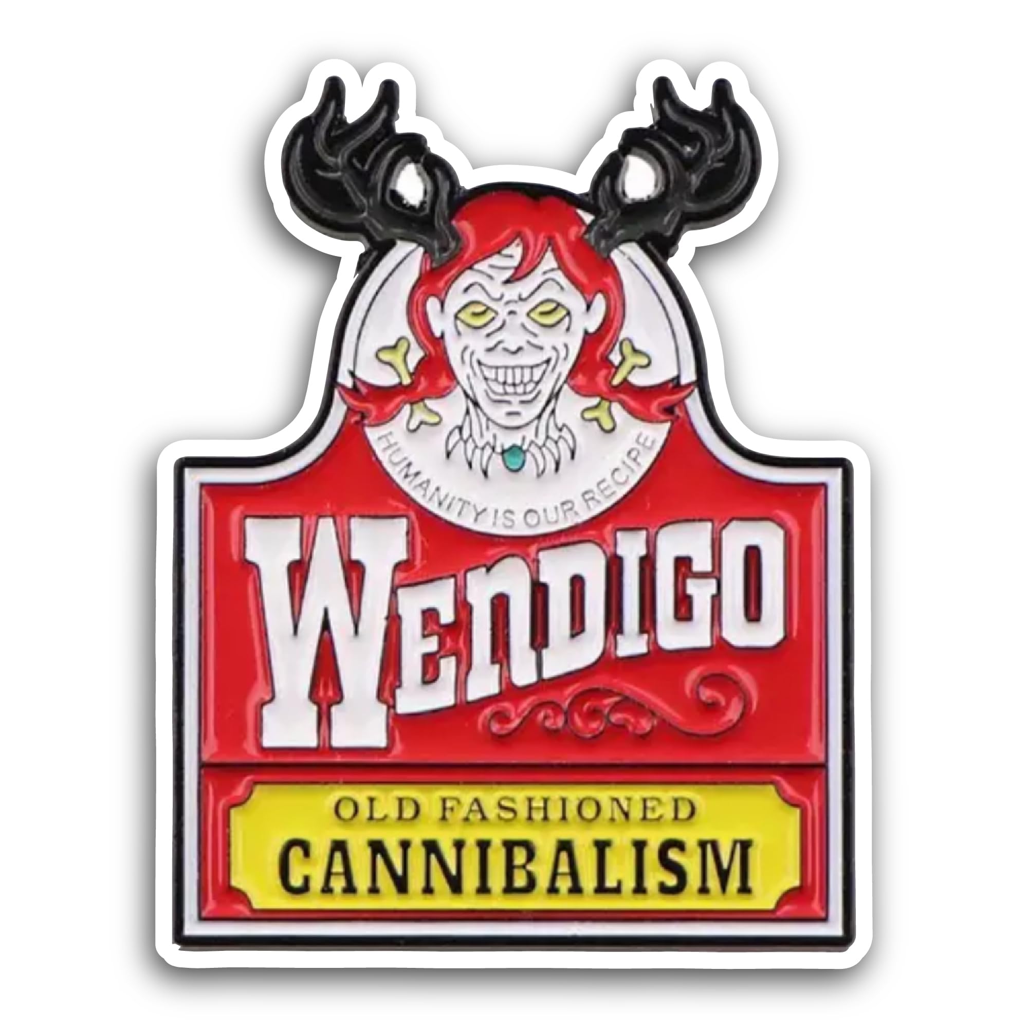 2 (Pieces) 3" and 5" Wendigo Sticker, Waterproof Vinyl Decals for Many Purpose Like Cars, Trucks, La