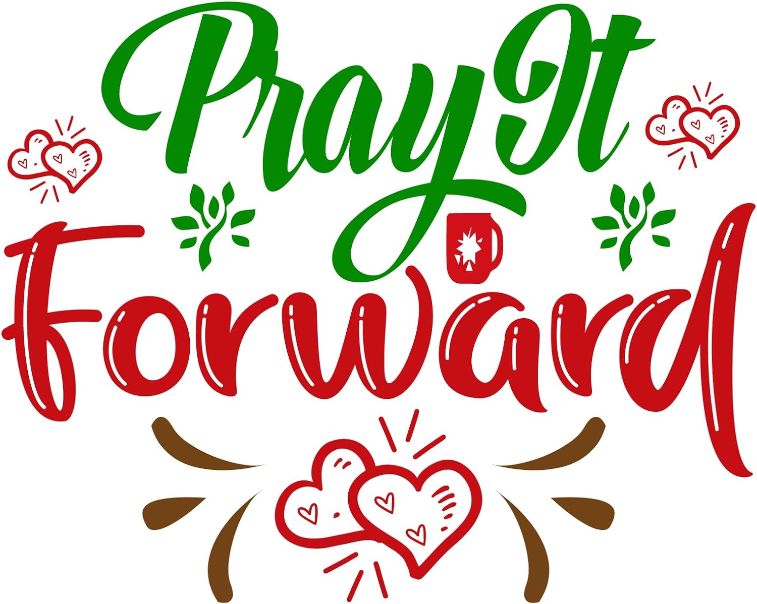 Inspirational Quote "Pray It Forward, Sticker" Motivational Sticker Vinyl Decal Motivation Stickers- 5" Vinyl Sticker Waterproof