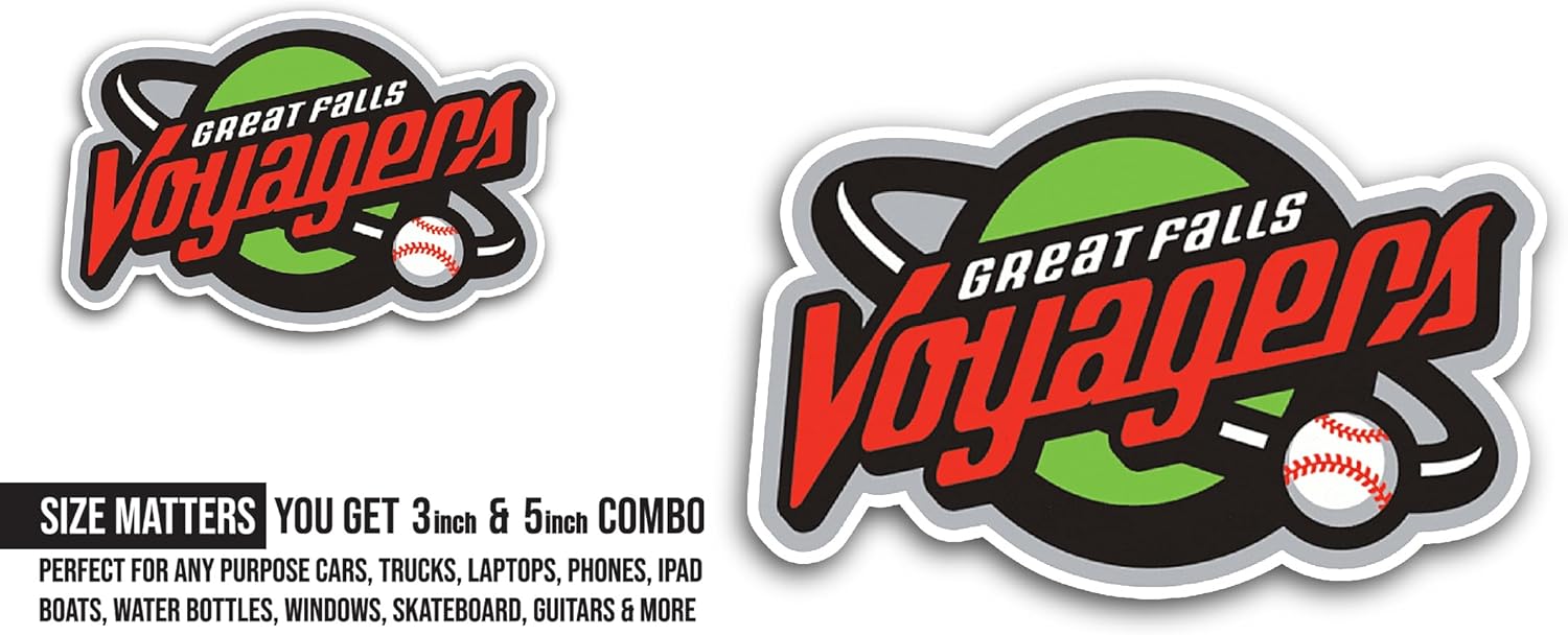 2 (Pieces) 3" and 5" Gr3at Falls Logo Decal Sticker, Waterproof Vinyl Decals for Many Purpose Like Cars, Trucks, Laptops, Phones, Windows and More