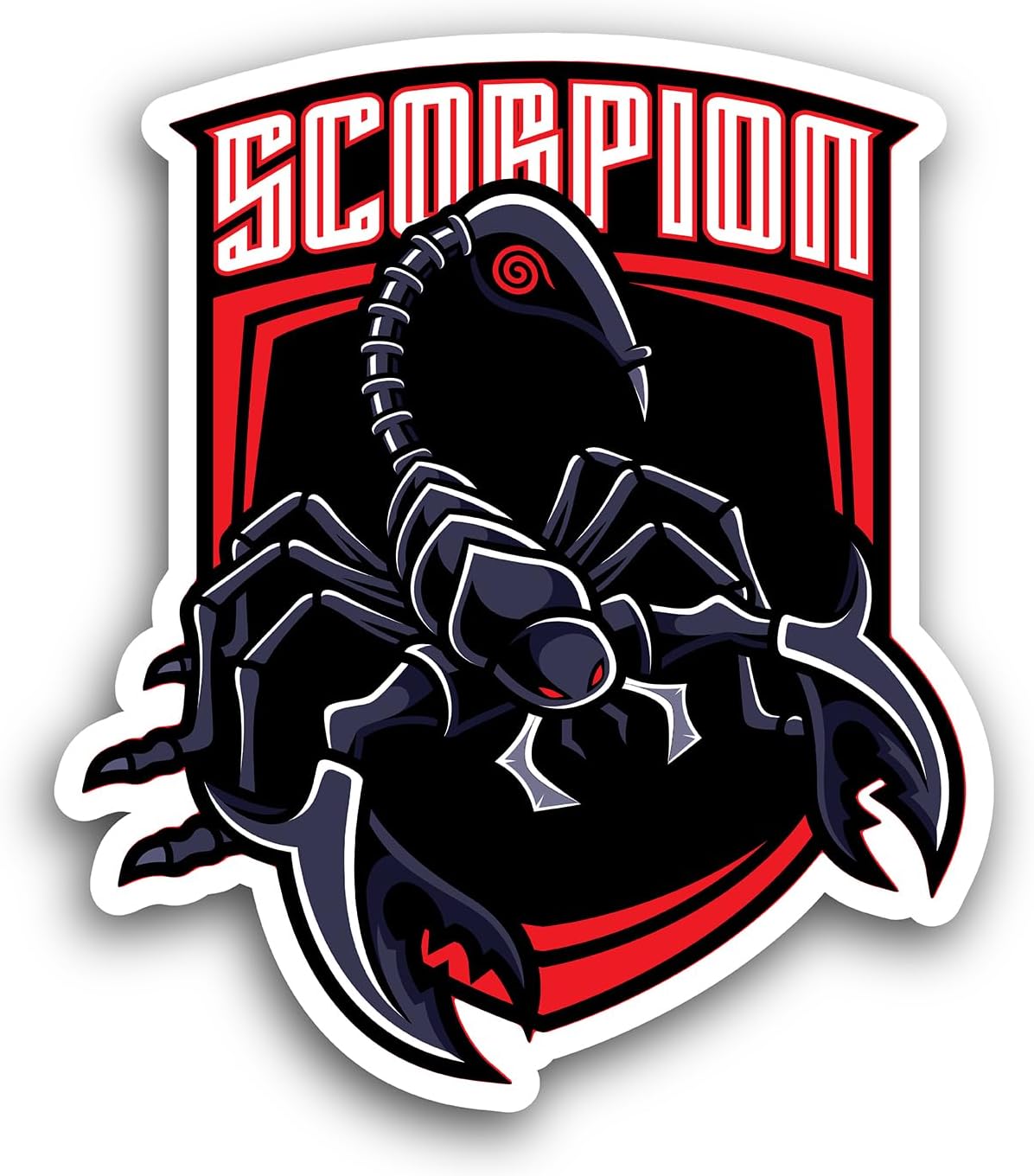 2 (Pieces) 3" and 5" Scorpio Sticker, Waterproof Vinyl Decals for Many Purpose Like Cars, Trucks, Laptops, Phones, Windows and More