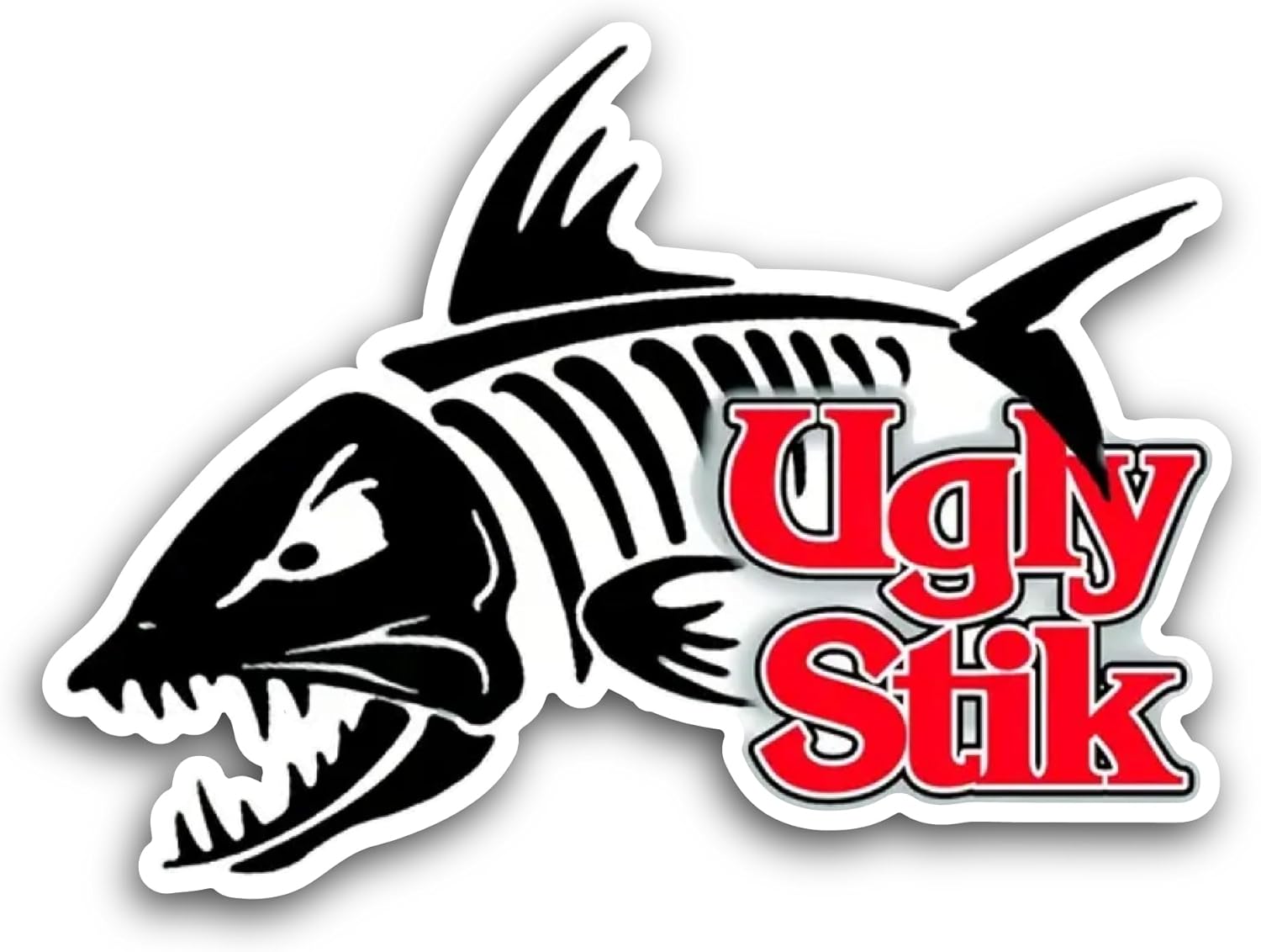 2 (Pieces) 3" and 5" Ugly Stik Sticker, Waterproof Vinyl Decals for Many Purpose Like Cars, Trucks, Laptops, Phones, Windows and More