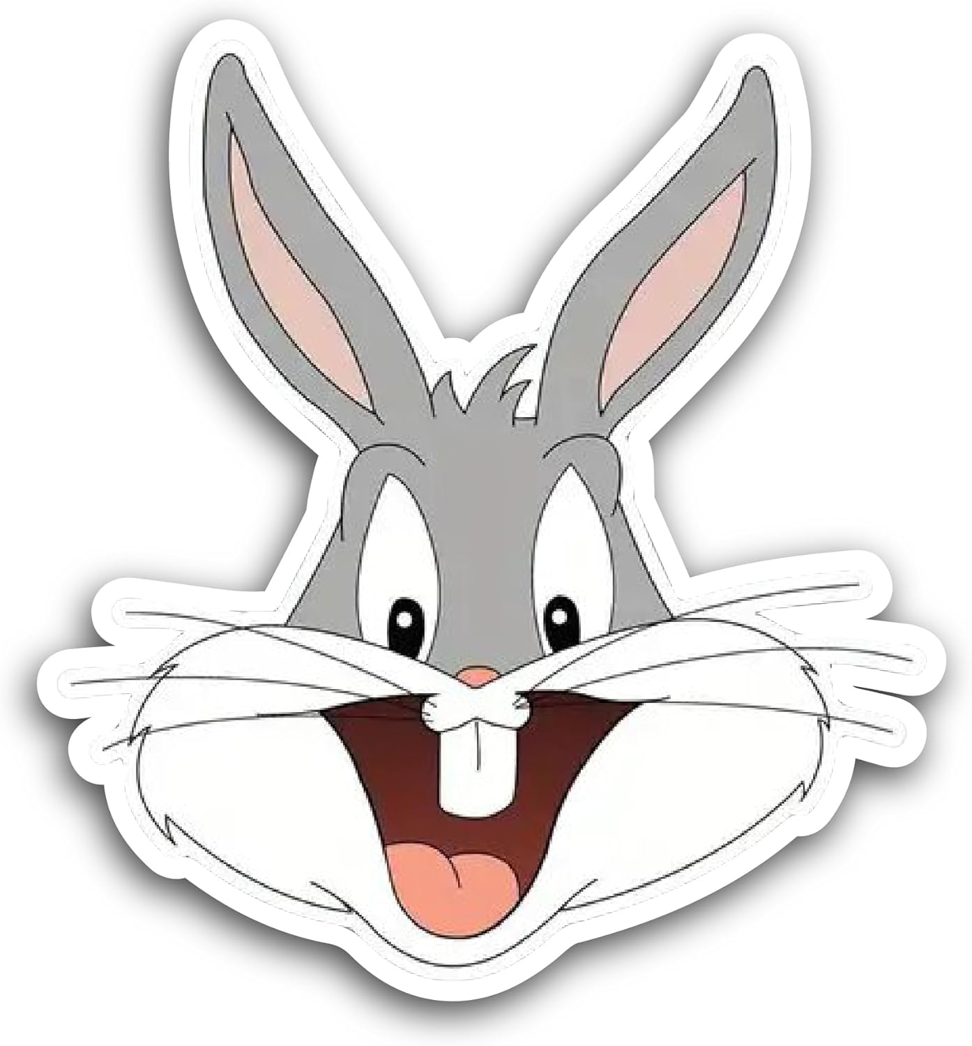 2 (Pieces) 3" and 5" Bunny Face Sticker, Waterproof Vinyl Decals for Many Purpose Like Cars, Trucks, Laptops, Phones, Windows and More