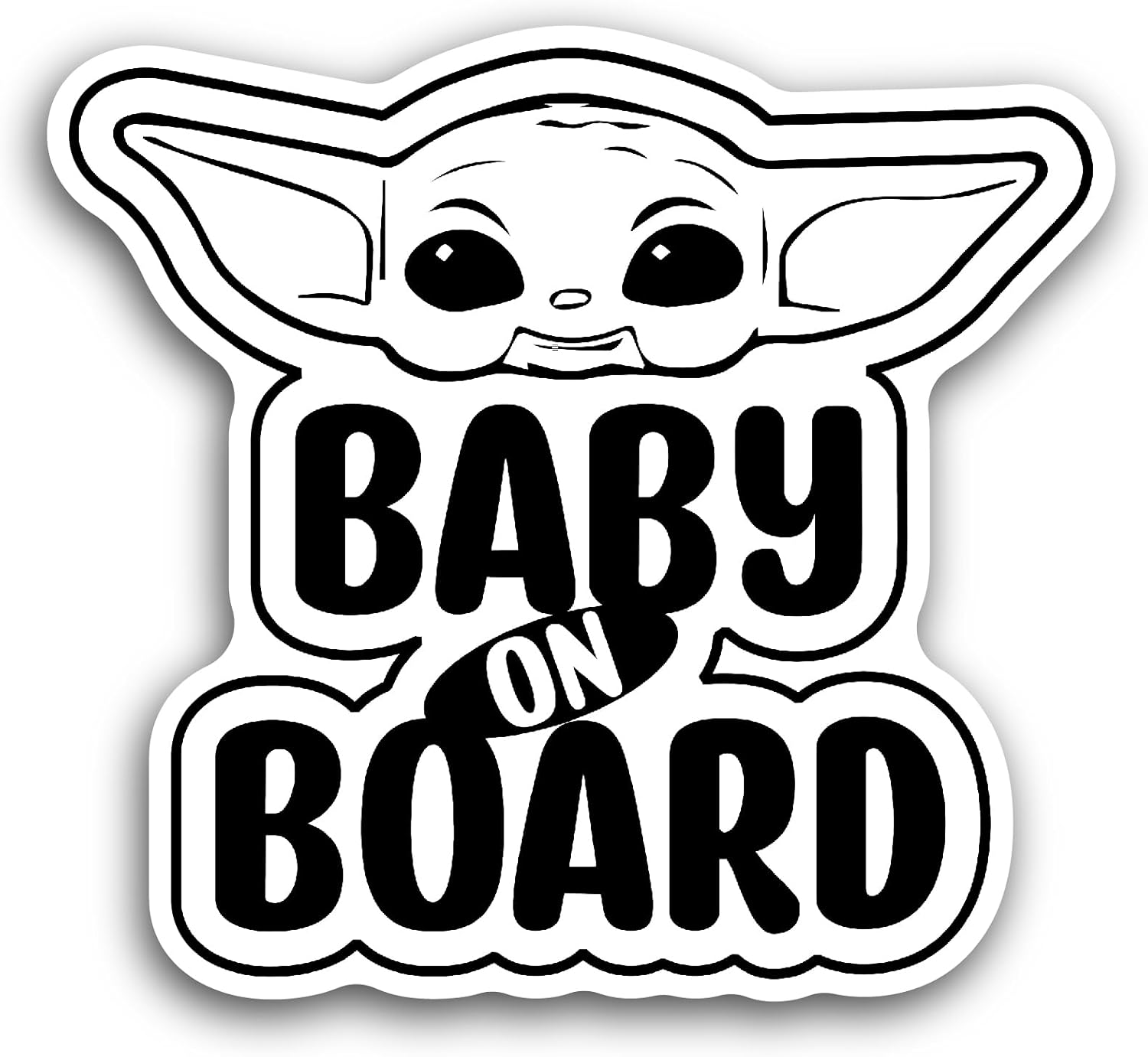 2 (Pieces) 3" and 5" Baby On Board Lettering Sticker, Waterproof Vinyl Decals for Many Purpose Like Cars, Trucks, Laptops, Phones, Windows and More