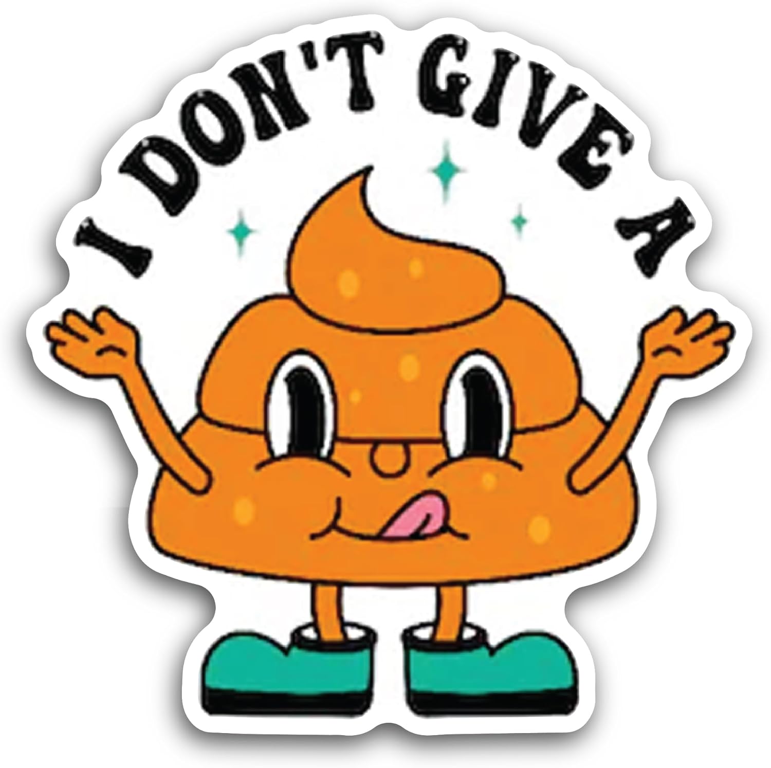2 (Pieces) 3" and 5" I Dont Give A Sticker, Waterproof Vinyl Decals for Many Purpose Like Cars, Trucks, Laptops, Phones, Windows and More