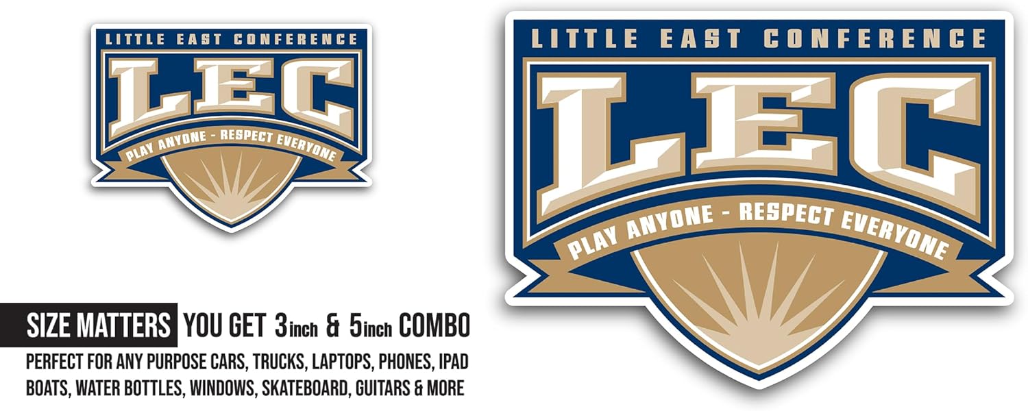 2 (Pieces) 3" and 5" Little East C0nference Sticker, Waterproof Vinyl Decals for Many Purpose Like Cars, Trucks, Laptops, Phones, Windows and More