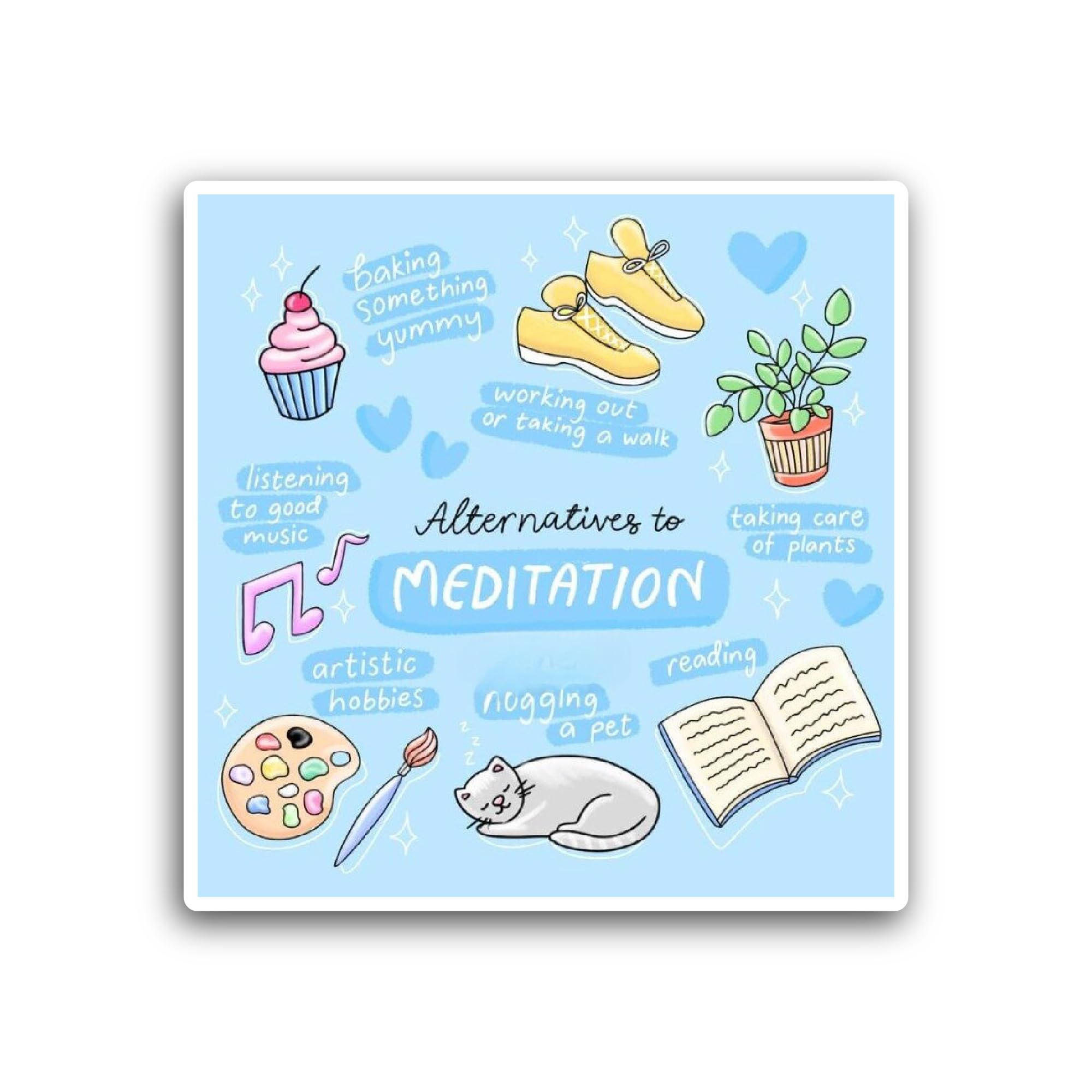 2 (Pieces) 3" and 5" Yellow Car Vector Illustration Sticker, Waterproof Vinyl Decals for Many Purpos