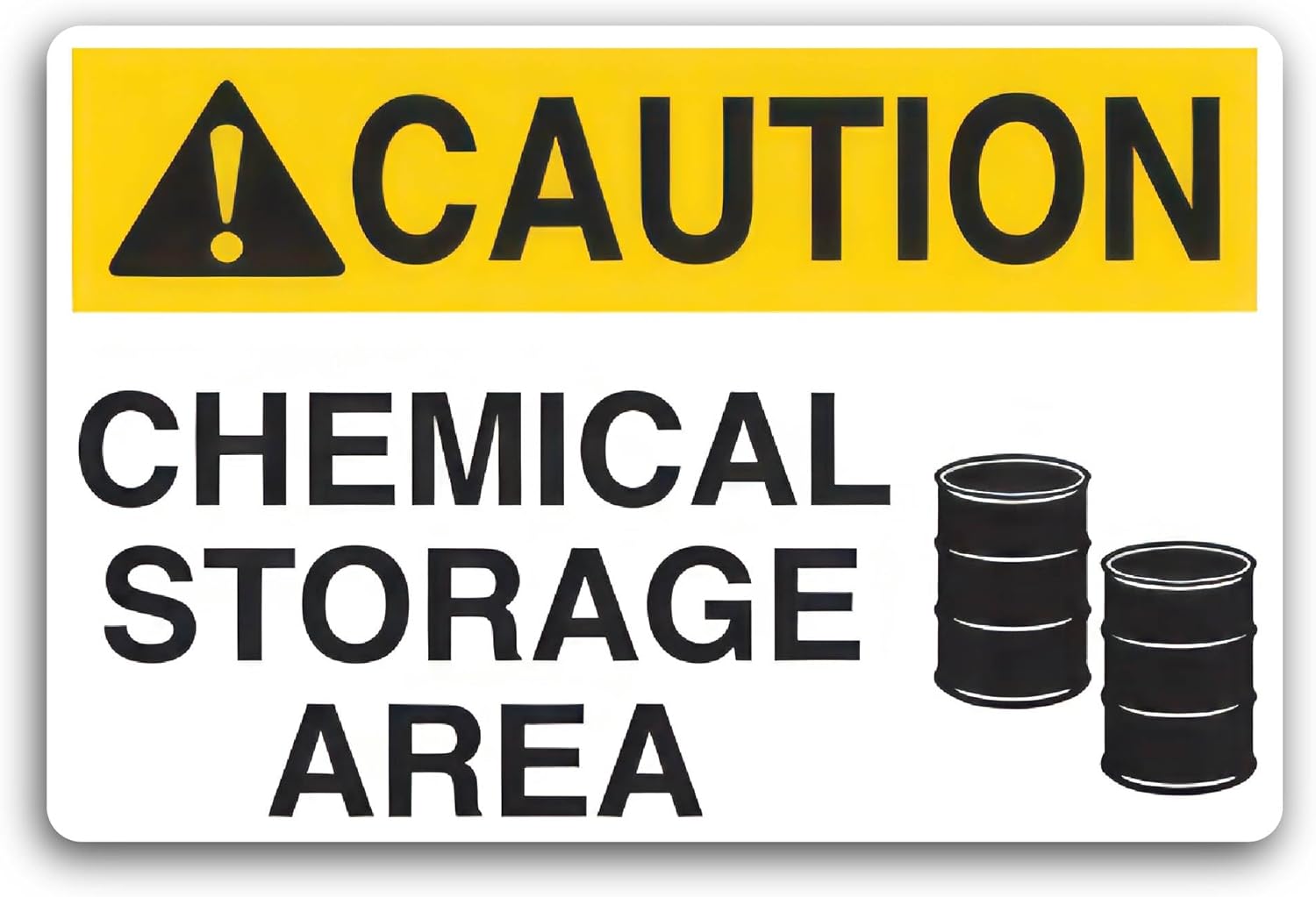 2 (Pieces) 3" and 5" Chemical Storage Area Sticker, Waterproof Vinyl Decals for Many Purpose Like Cars, Trucks, Laptops, Phones, Windows and More