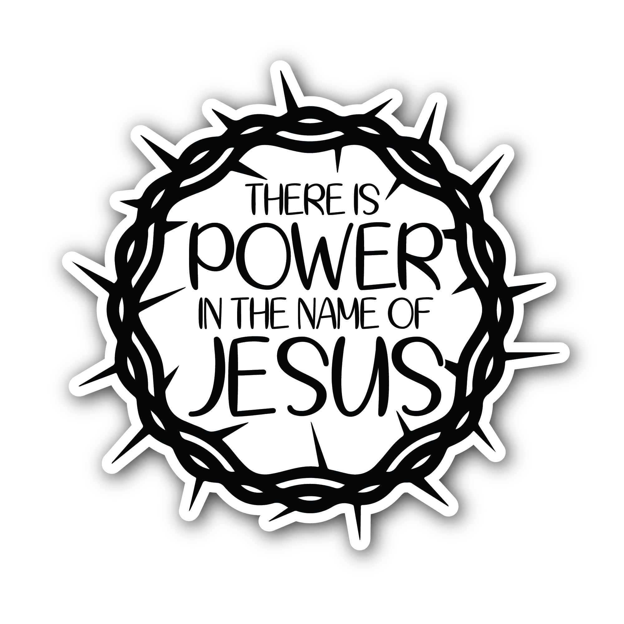 2 (Pieces) 3" and 5" There is Power in The Name of Jesus Sticker, Waterproof Vinyl Decals for Many P