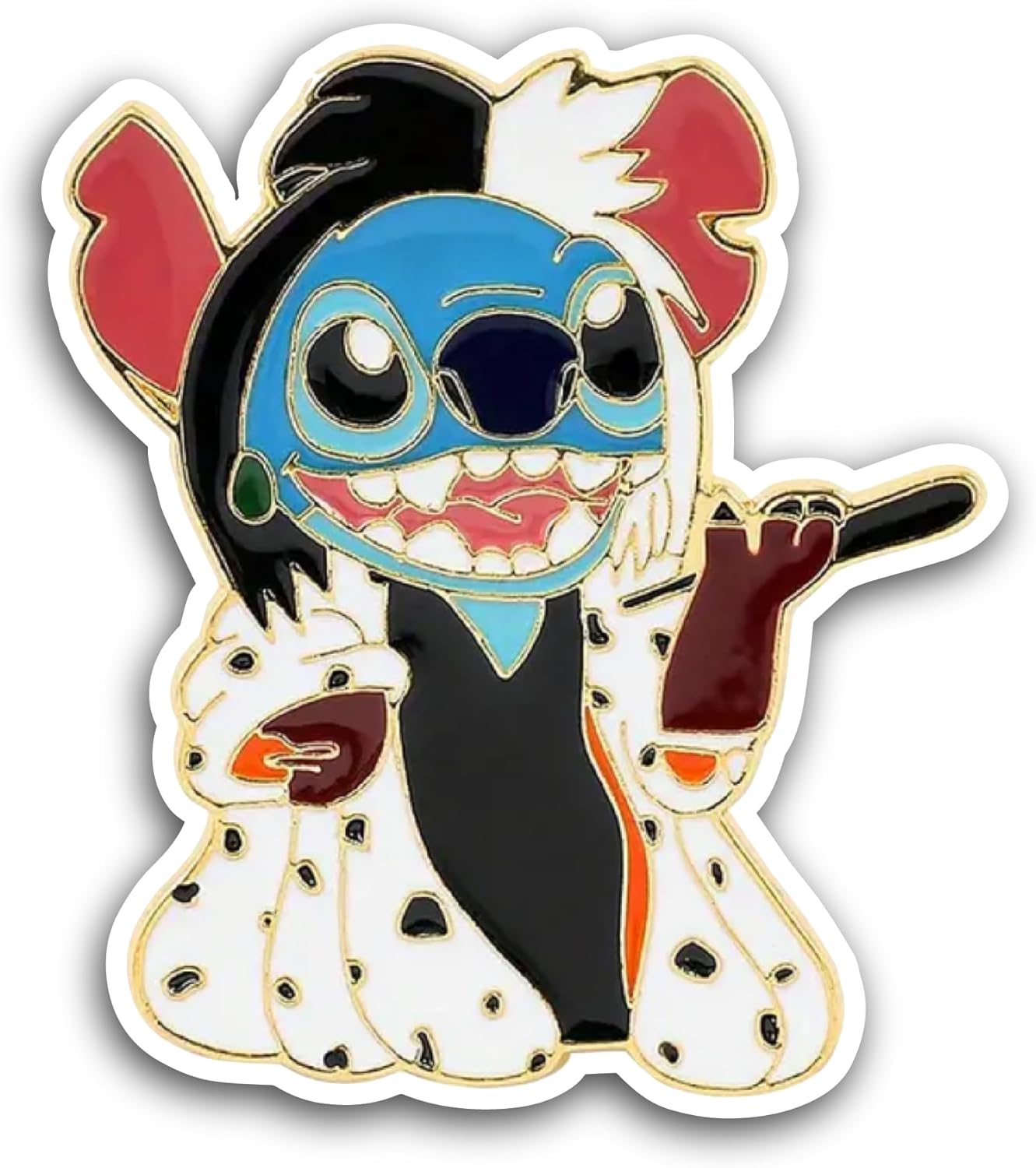 2 (Pieces) 3" and 5" Cartoon Character with Blue Face Sticker, Waterproof Vinyl Decals for Many Purpose Like Cars, Trucks, Laptops, Phones, Windows and More