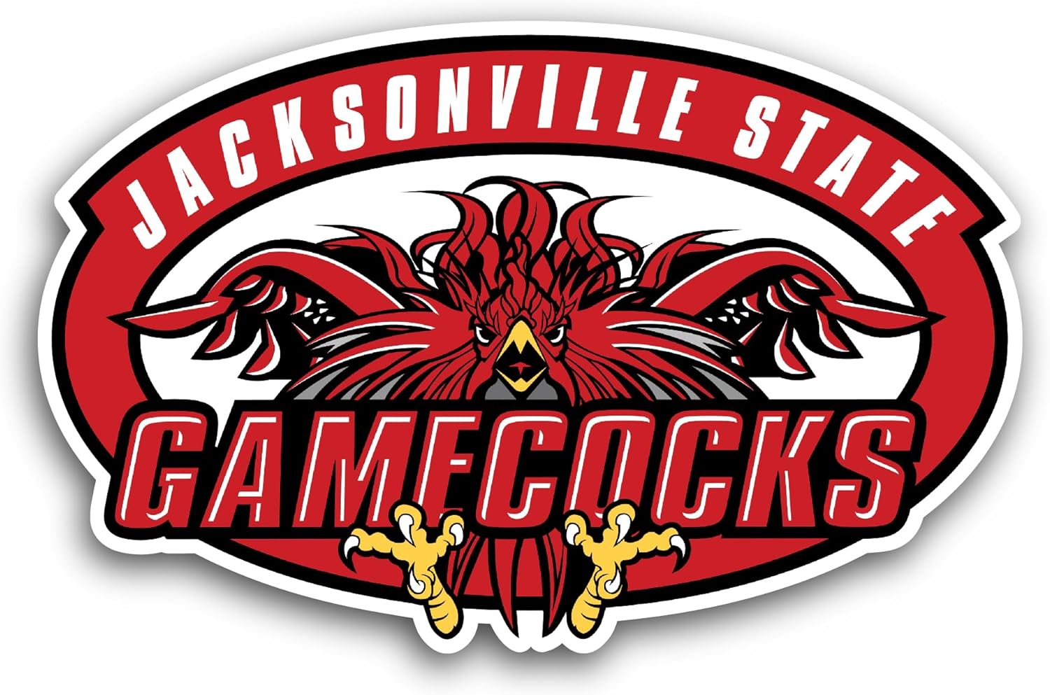 2 (Pieces) 3" and 5" Jacks0nville State Gamecocks Sticker, Waterproof Vinyl Decals for Many Purpose Like Cars, Trucks, Laptops, Phones, Windows and More