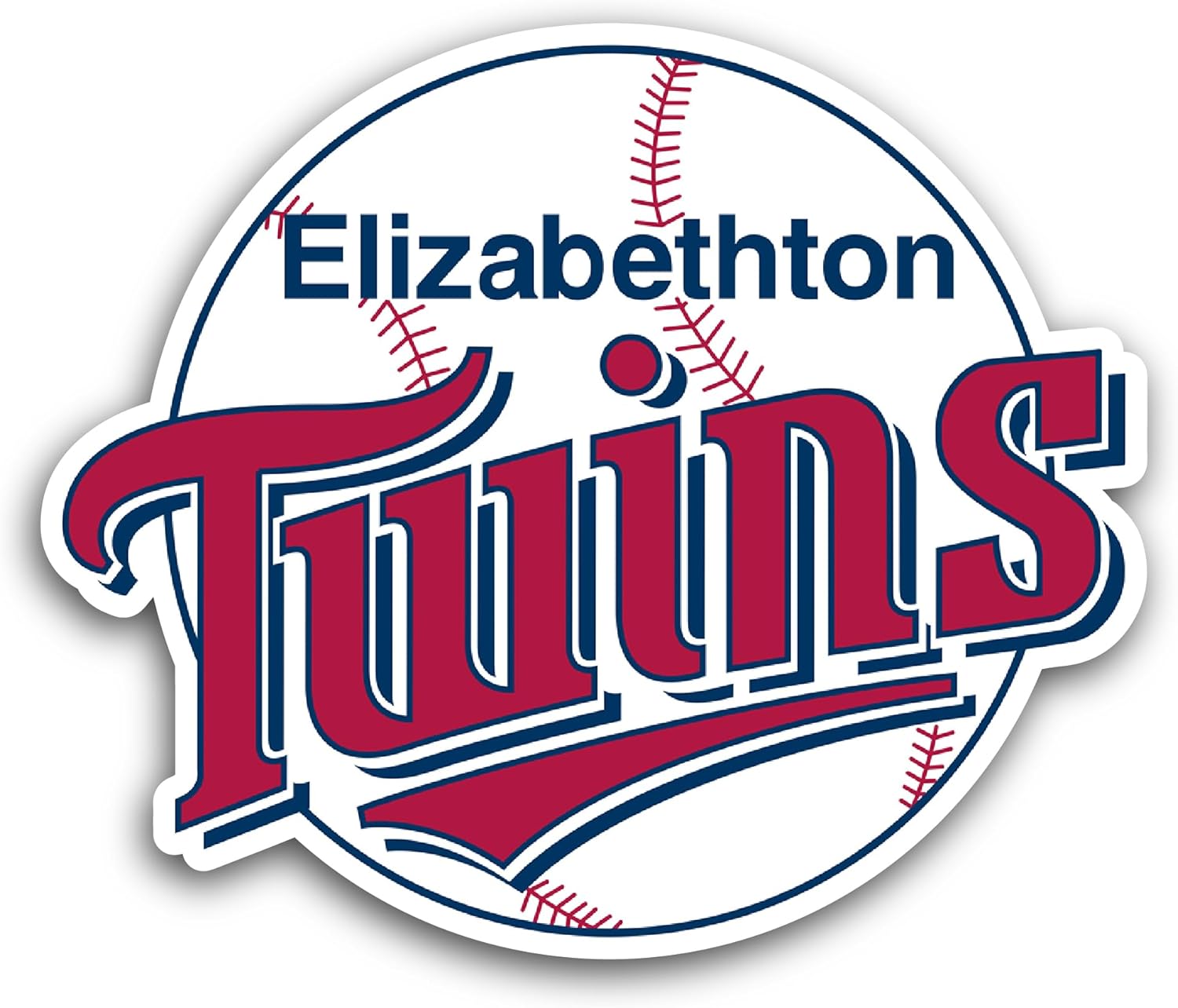 2 (Pieces) 3" and 5" Elizabetht0n Logo Decal Sticker, Waterproof Vinyl Decals for Many Purpose Like Cars, Trucks, Laptops, Phones, Windows and More